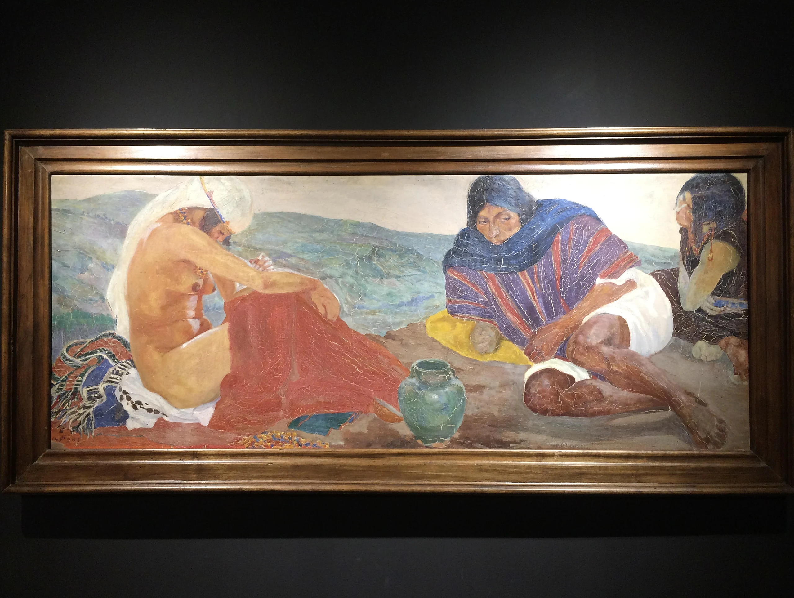 "Gregorio y Carmela" (1916), óleo sobre lienzo de Camilo Egas en el MUNA