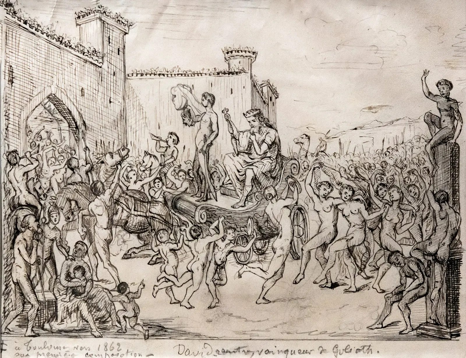 (Gaillac) David rentre, vainqueur de Goliath (1862) - Jean-Baptiste Cariven - Musée des Beaux-Arts de Gaillac