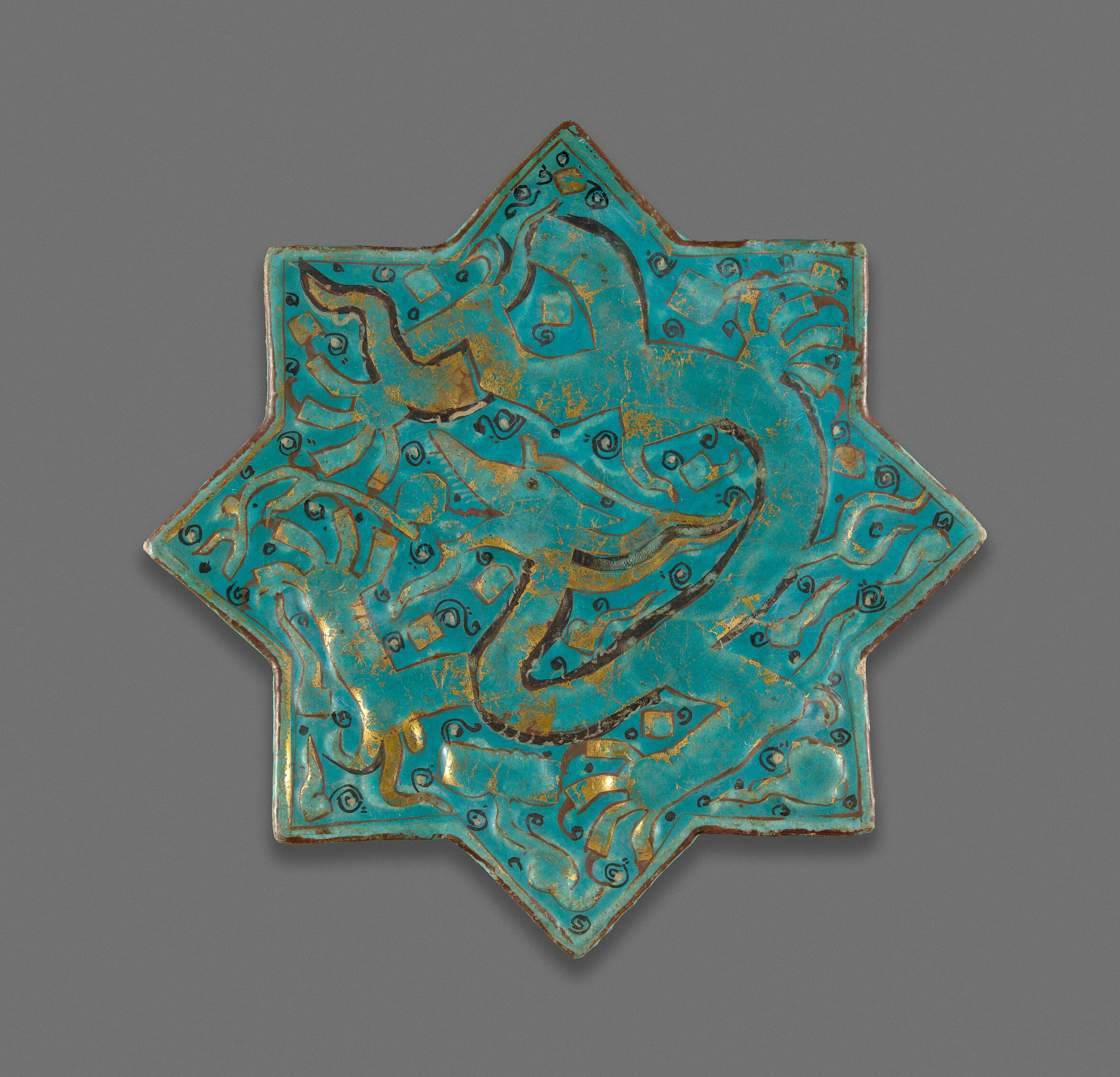 Star-Shaped Tile with a Dragon