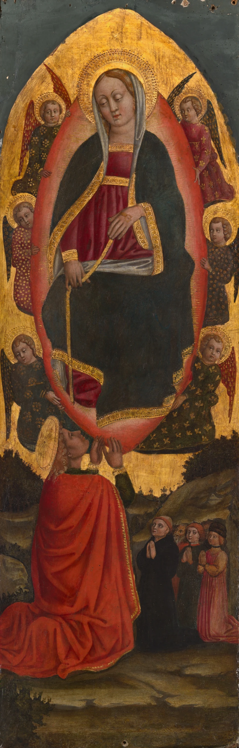 Panels from the Altarpiece of The Assumption of the Virgin with Saints: The Assumption of the Virgin