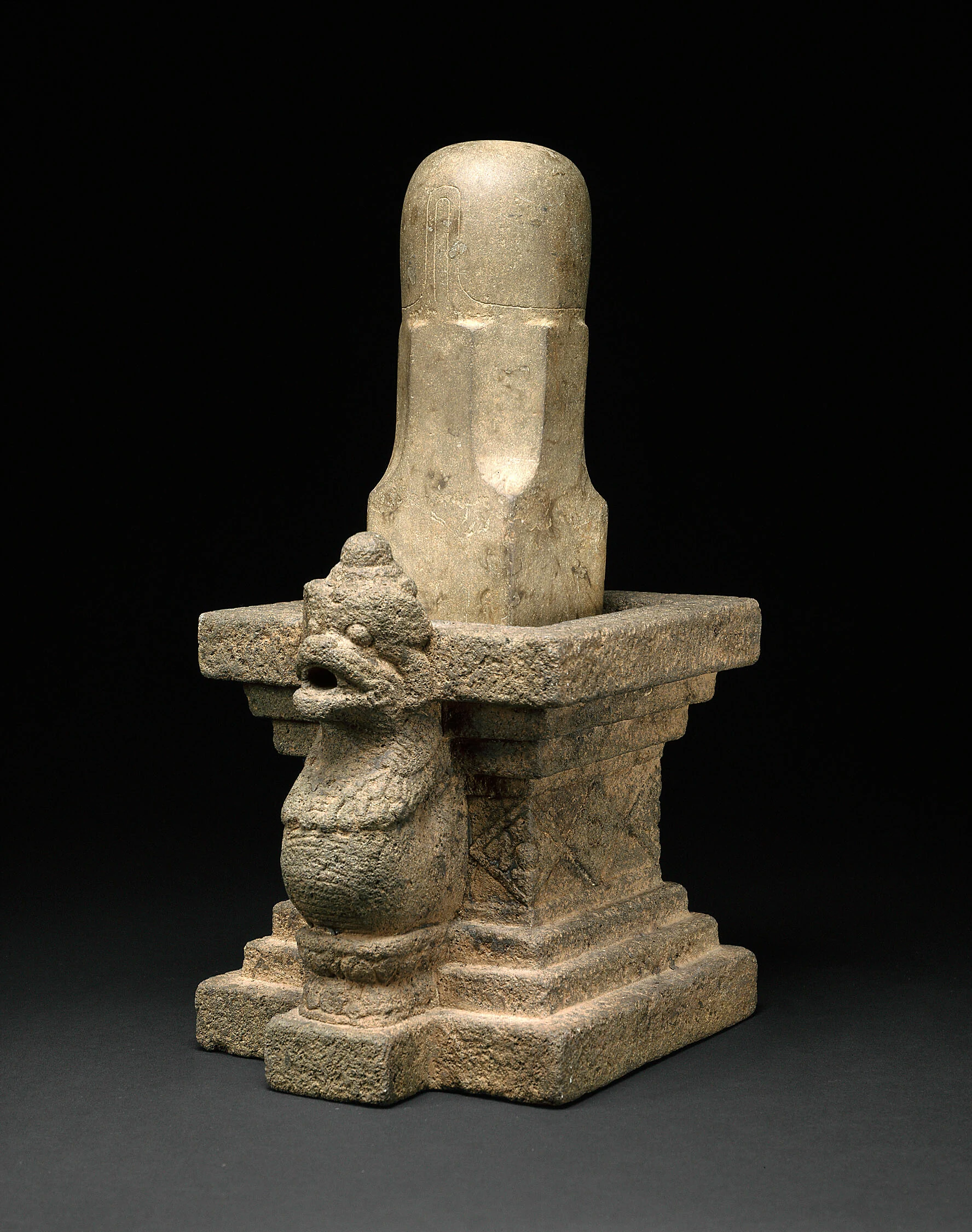 Emblem of the God Shiva (Linga) with Serpent Base