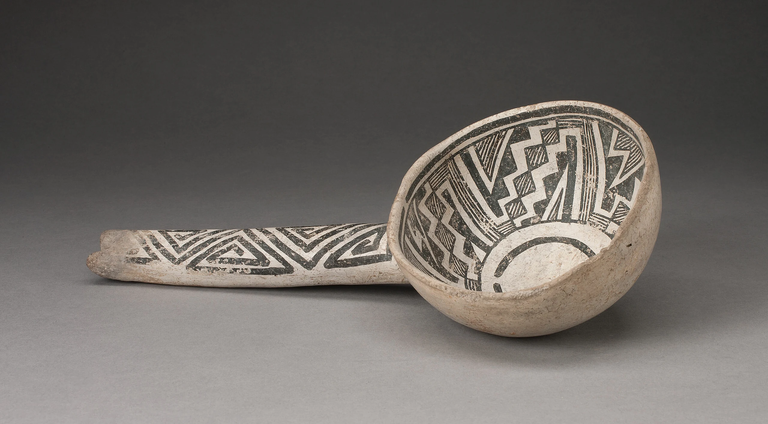 Dipper or Ladle with Interlocking Zigzag and Step-Fret Designs