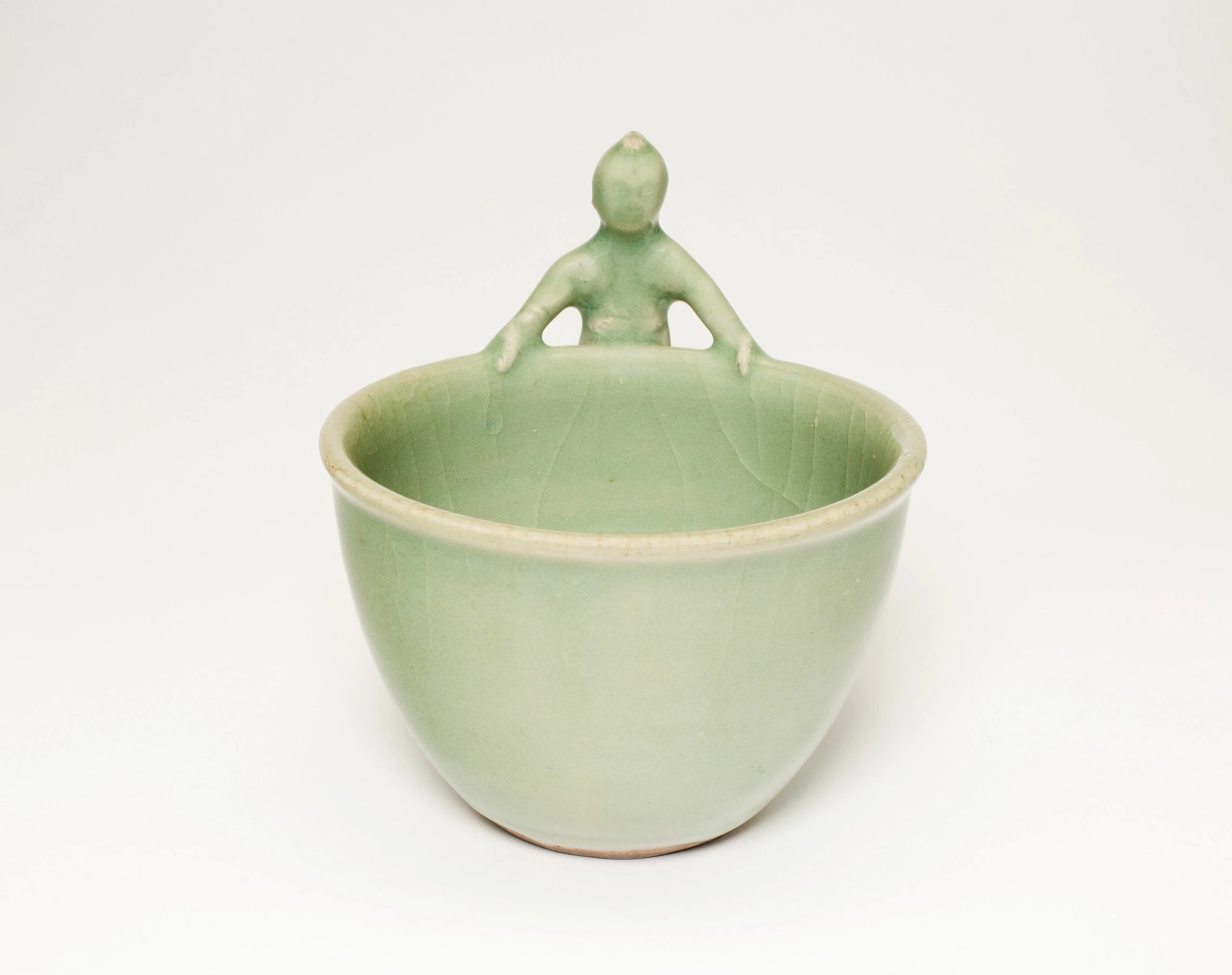 Bowl with Boy and Swimming Fish