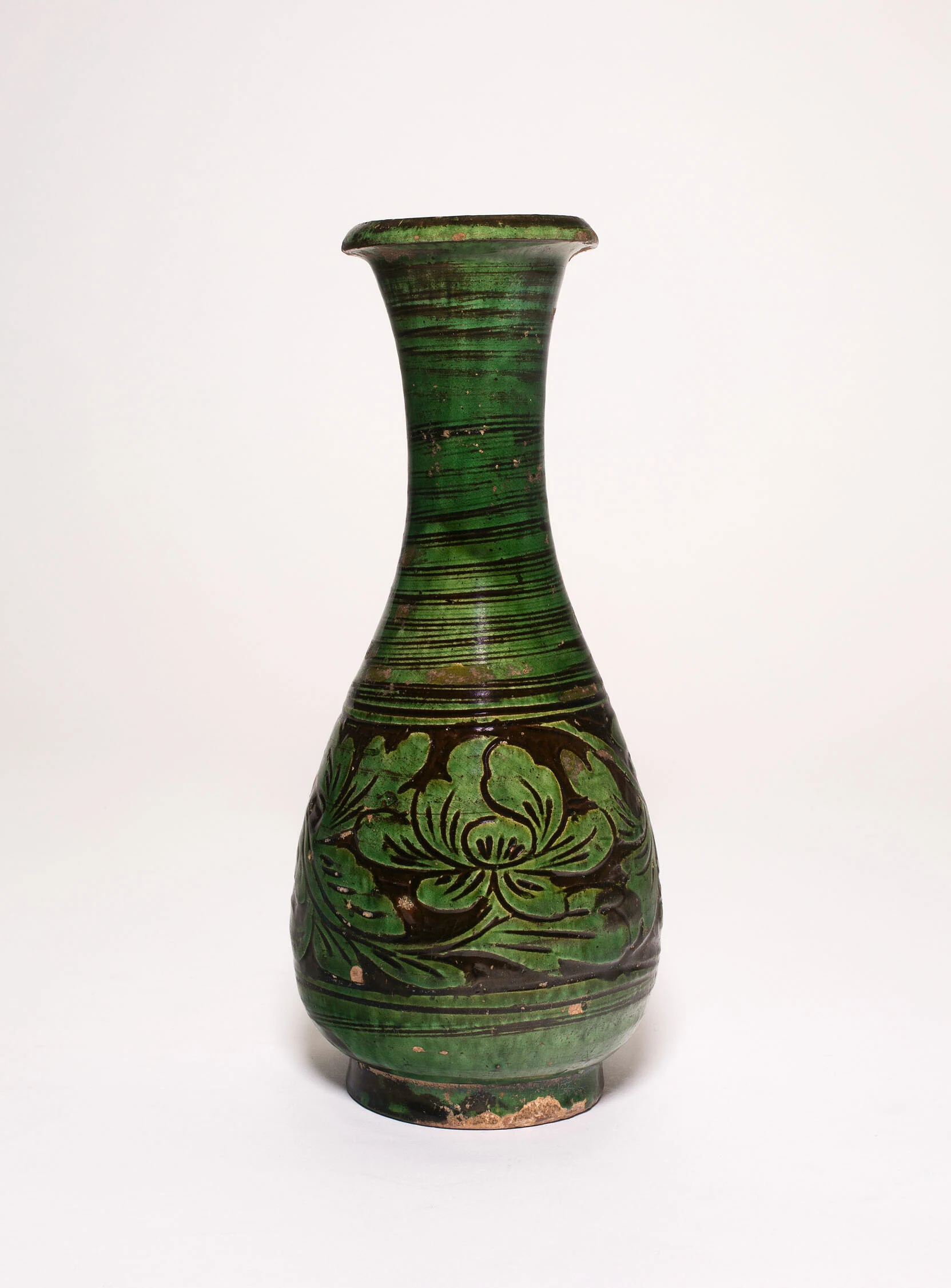 Baluster-Shaped Vase with Peony Flowers