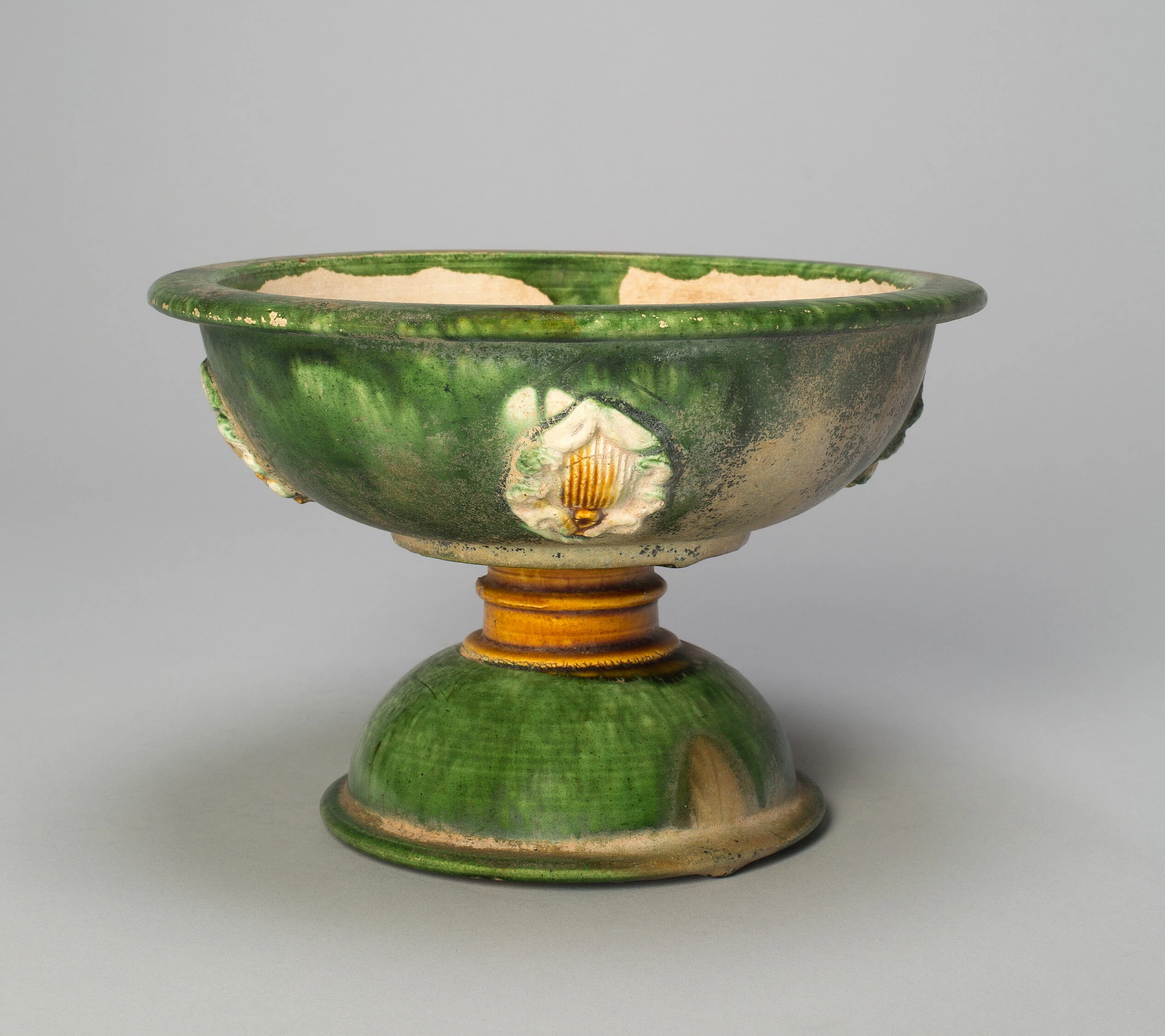Stem Bowl with Foliate Medallions