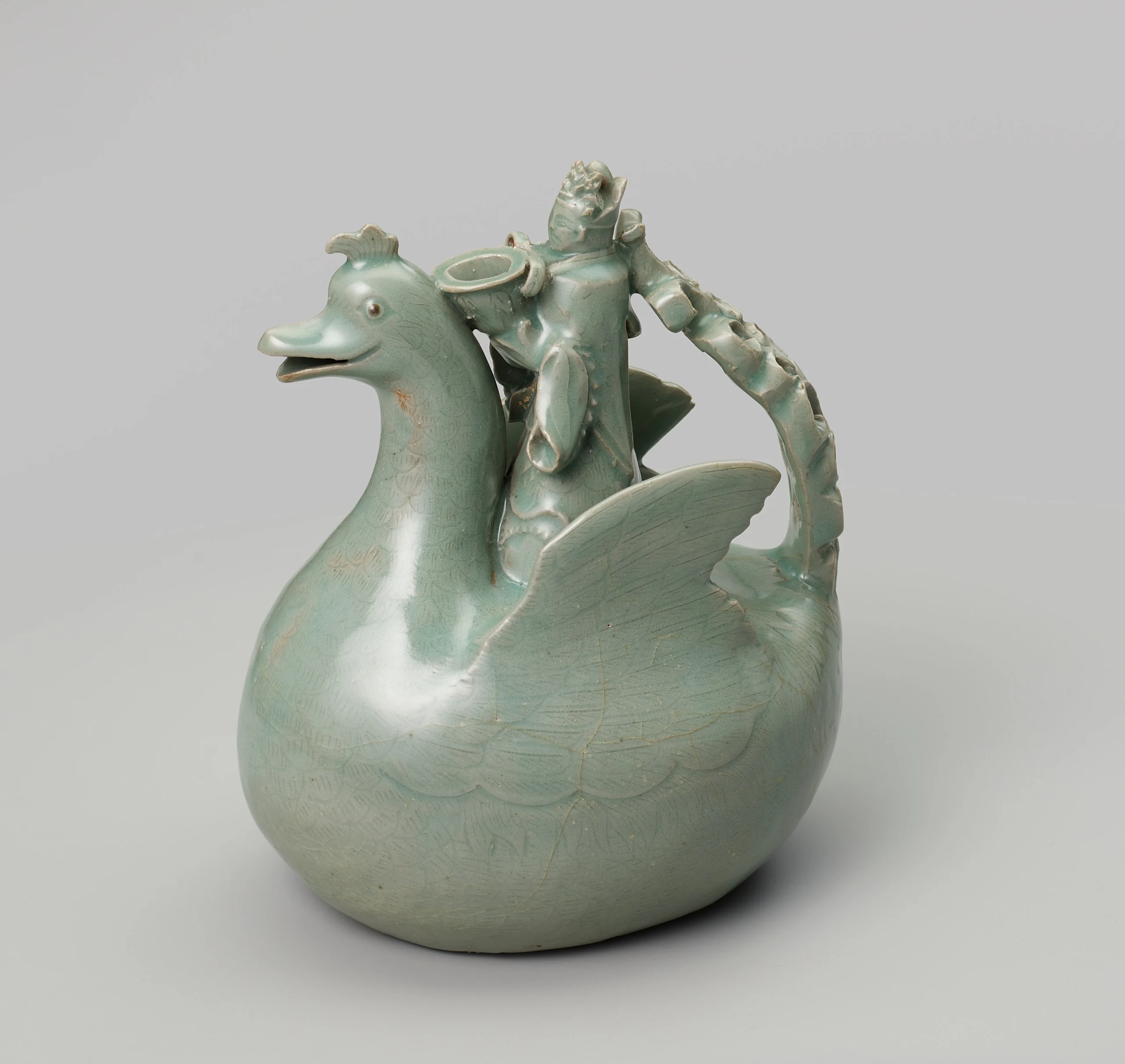 Duck-Shaped Ewer with Daoist Priest