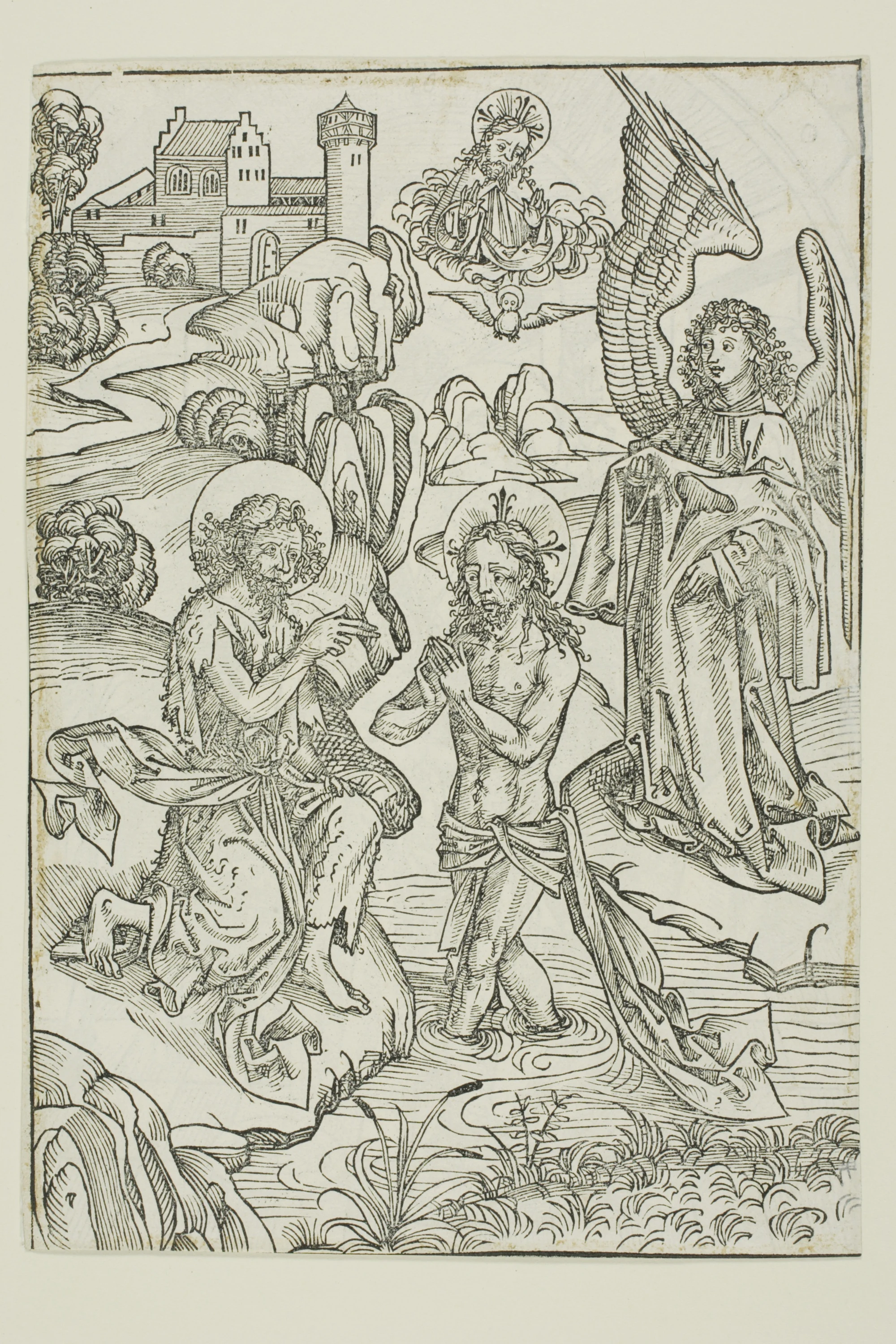 The Baptism of Christ (verso); The Circumcision of Christ (recto), pages 34 and 33, from the Treasury (Schatzbehalter)
