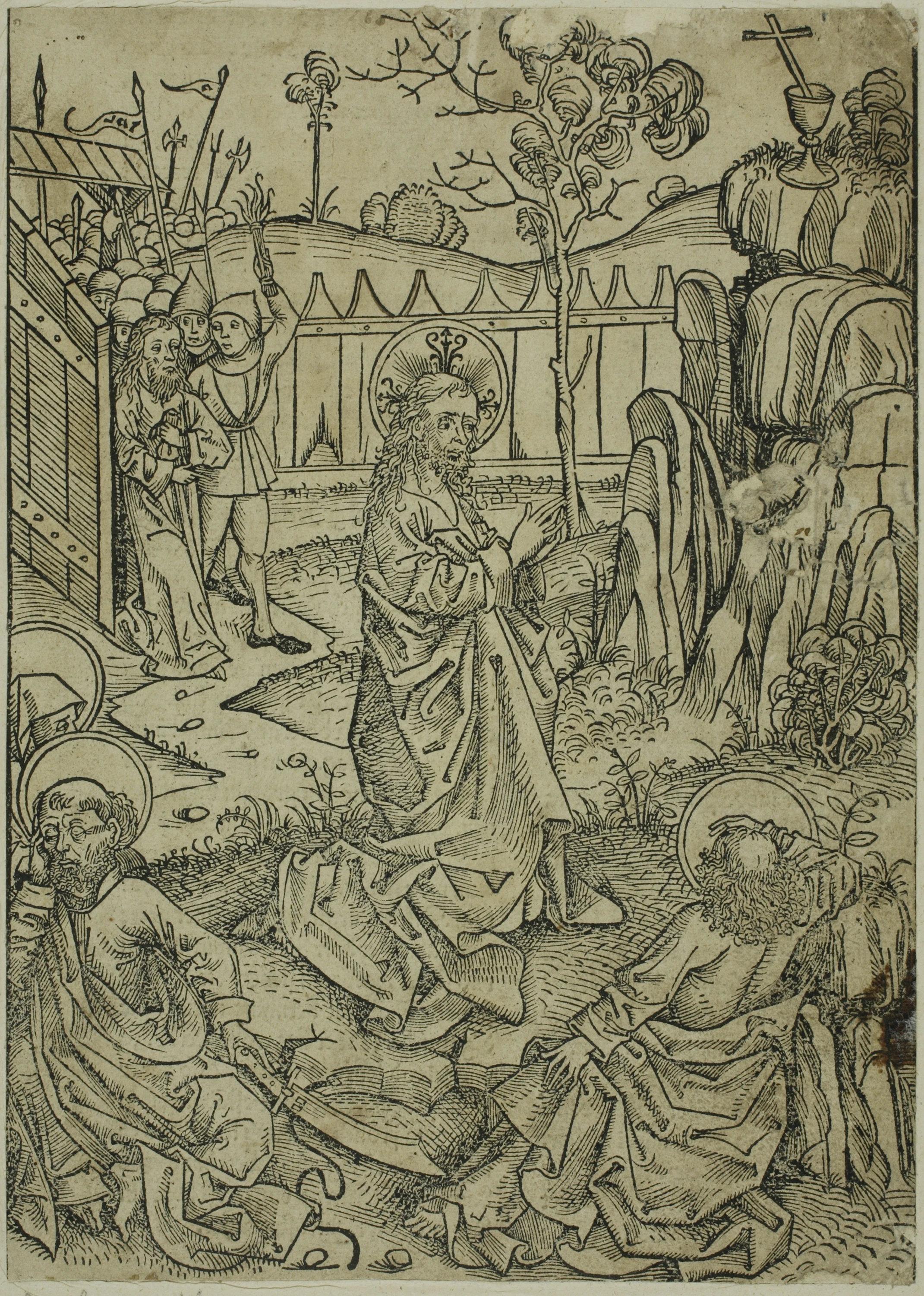 Christ on Mount of Olives, page 52 from the Treasury (Schatzbehalter)