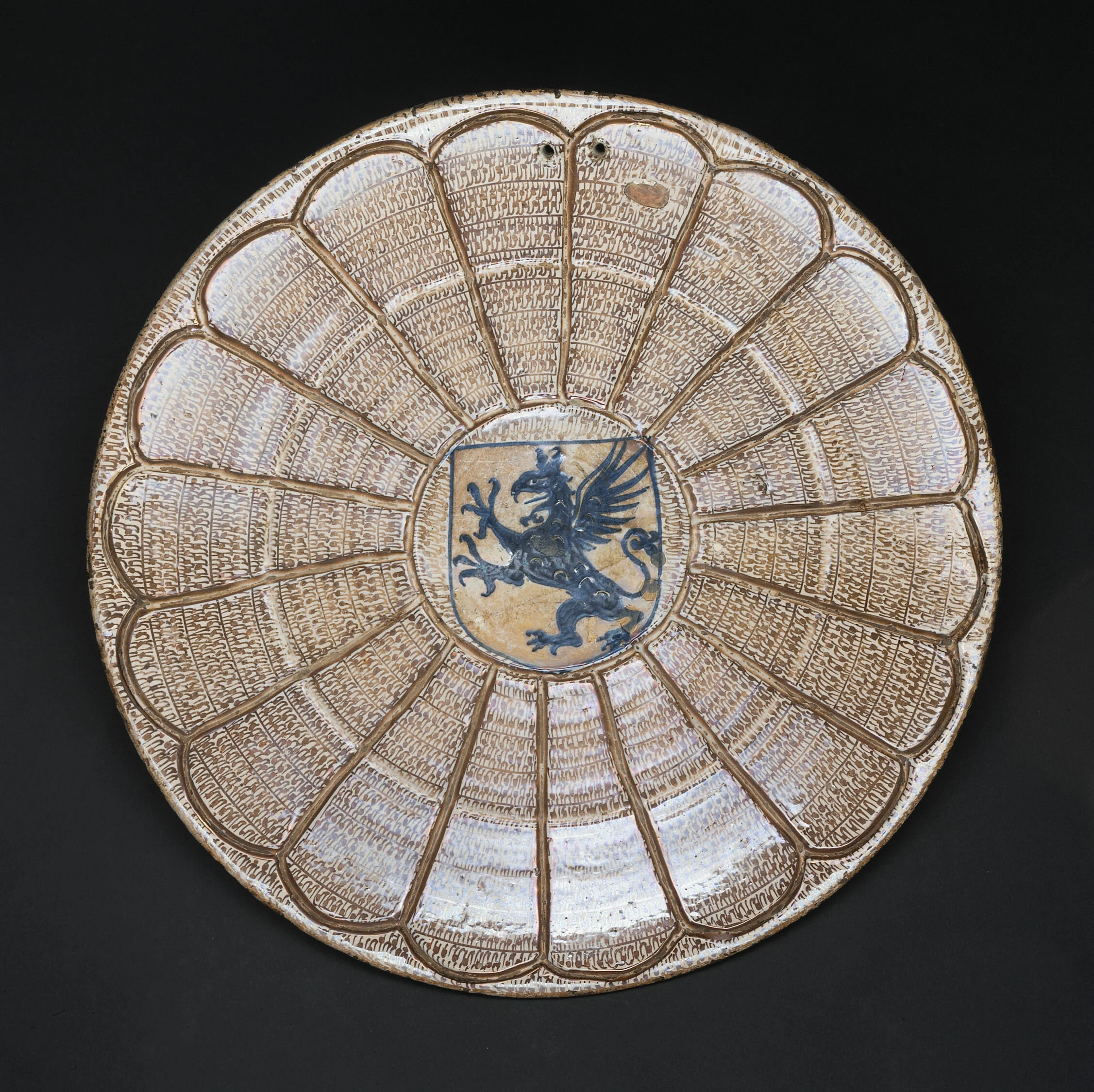 Hispano-Moresque Lusterware Plate with Griffin