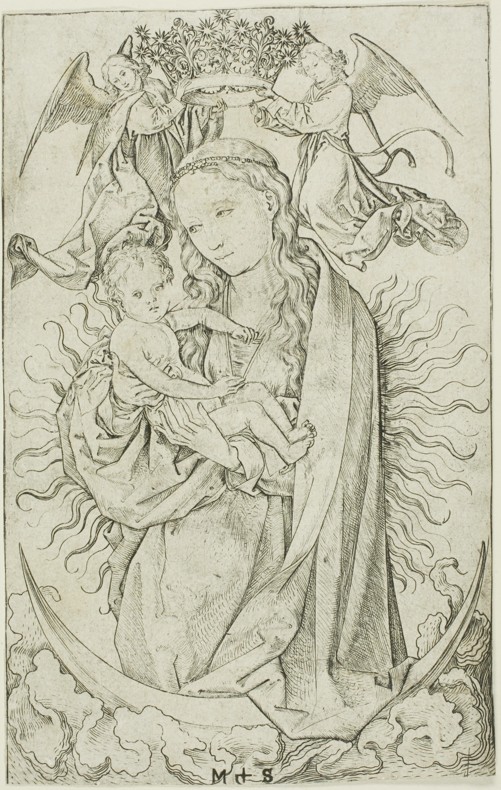 The Madonna on the Crescent Crowned by Two Angels