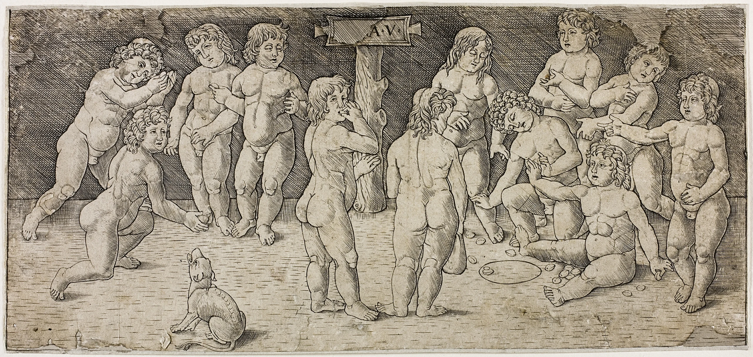 Twelve Cupids Playing