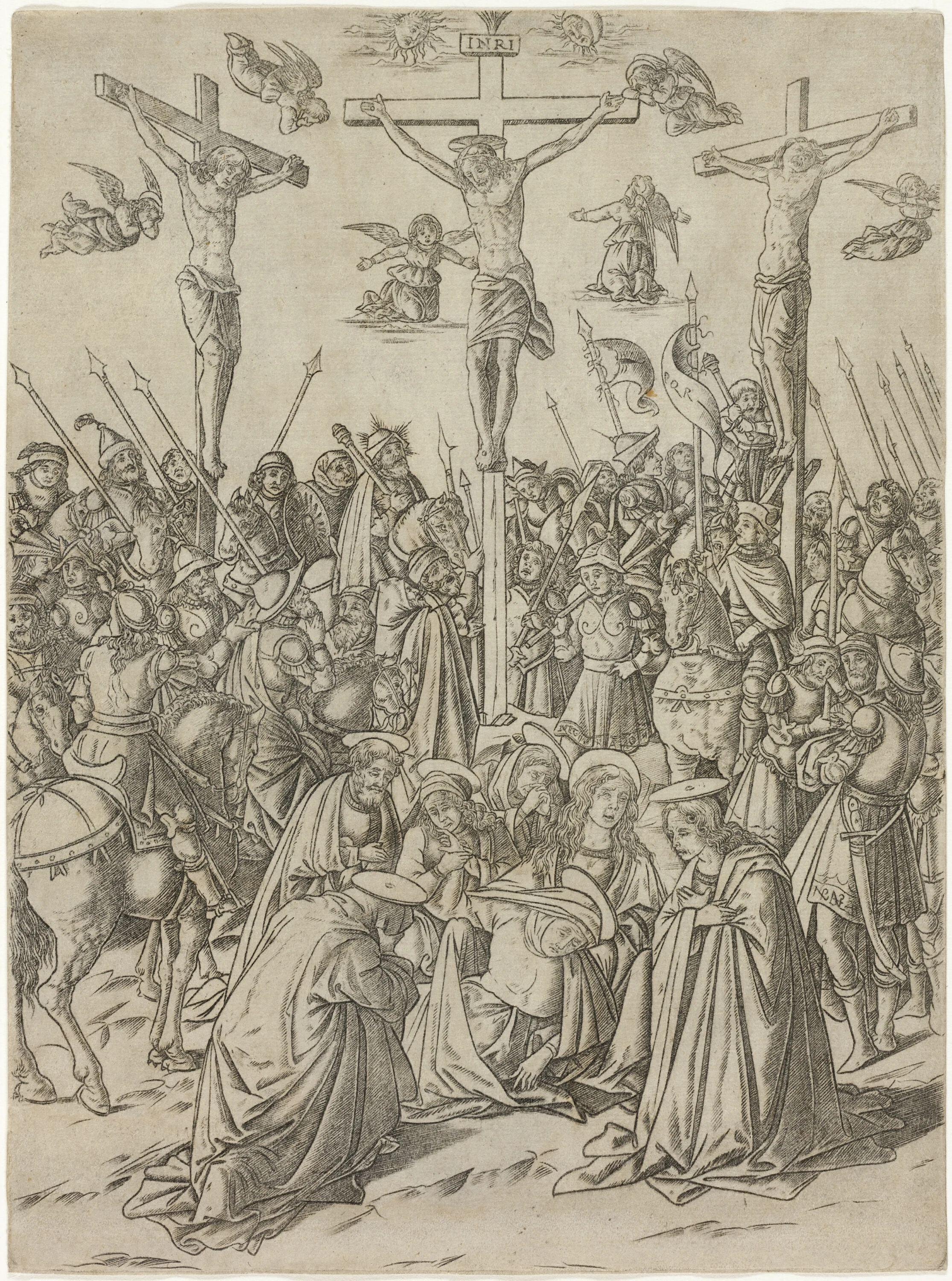 The Crucifixion with the Two Thieves, from the Mysteries of the Rosary