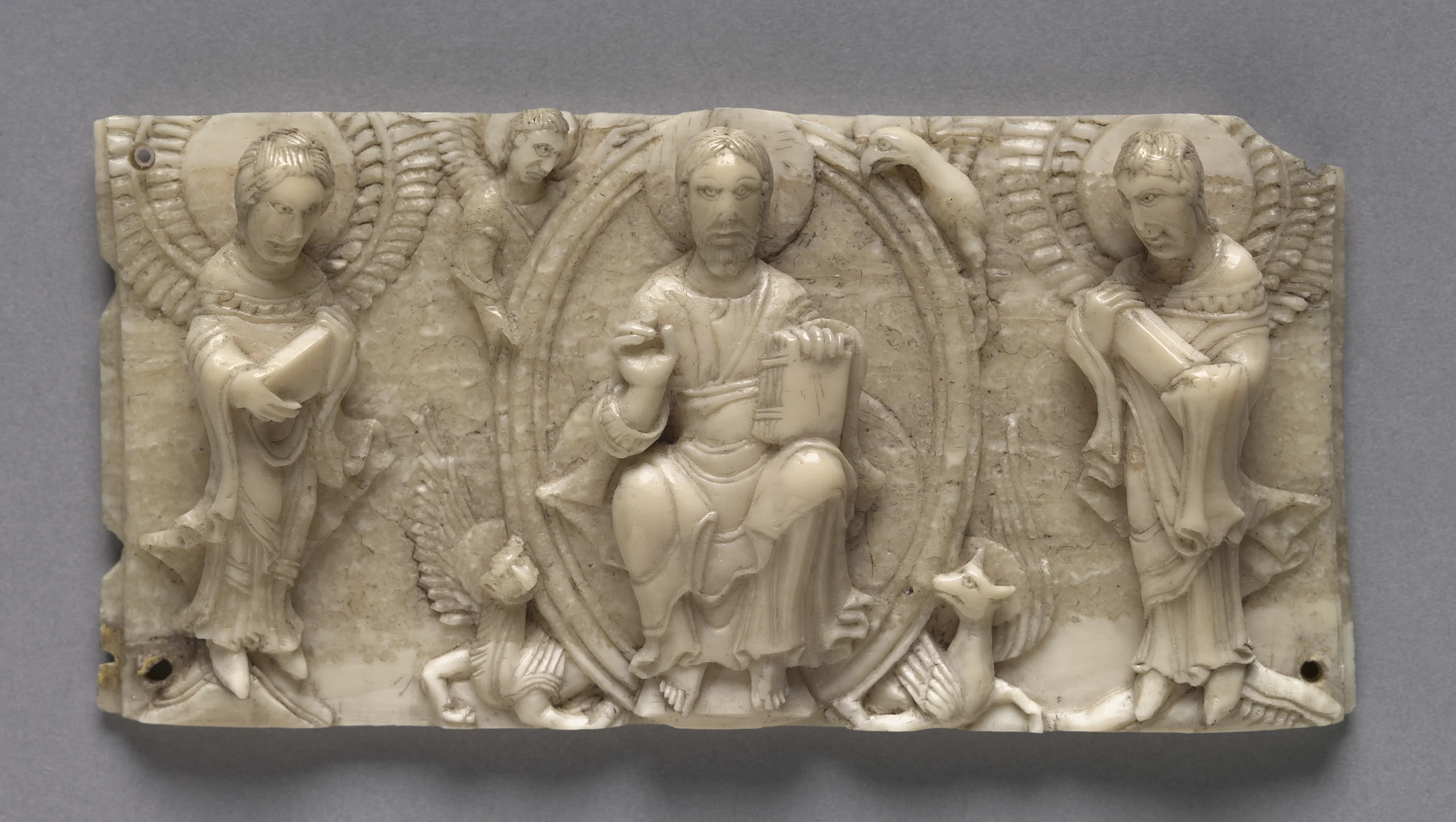 Plaque from a Portable Altar Showing Christ and the Apostles