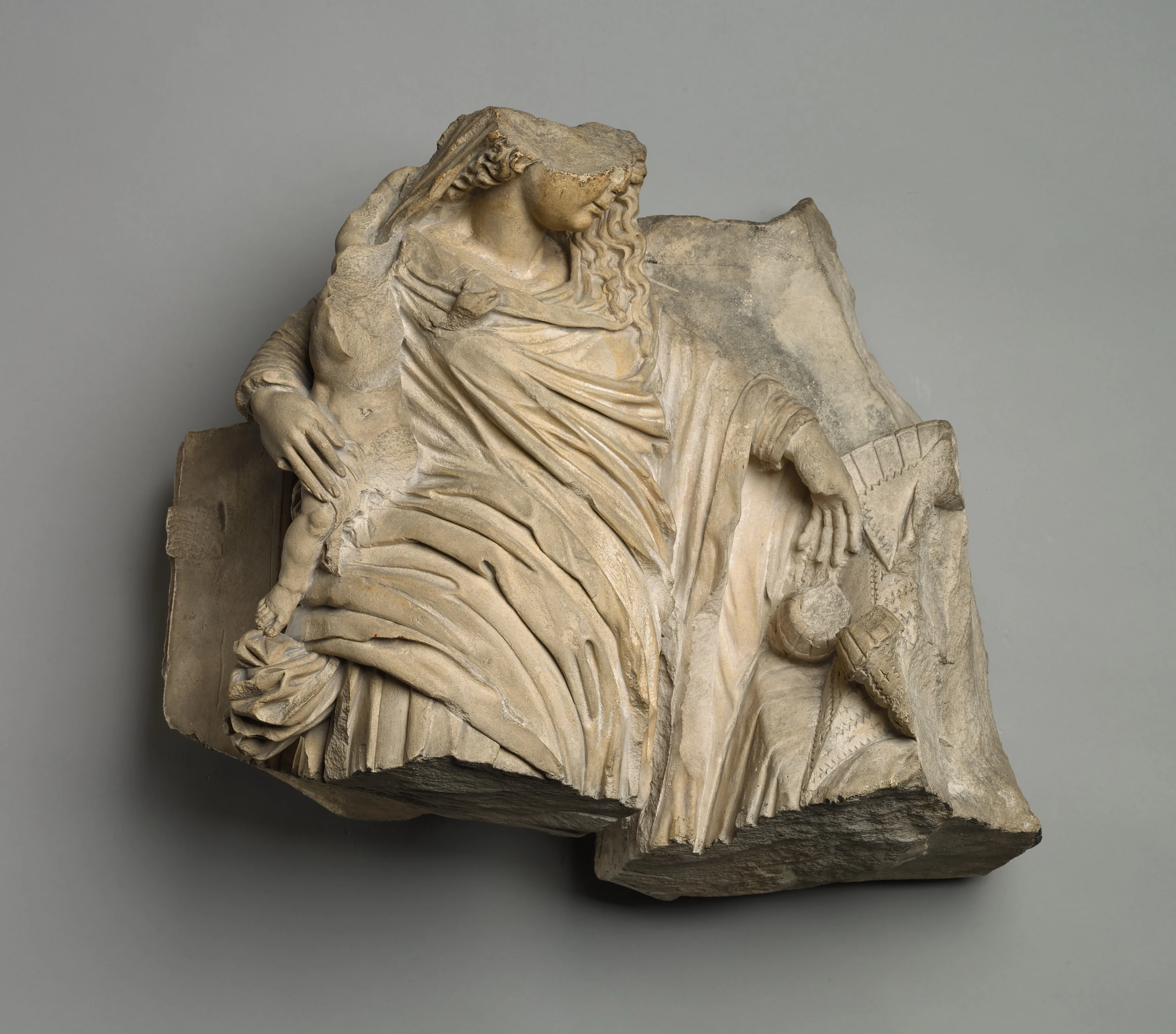 Fragment of a Female Figure with Child