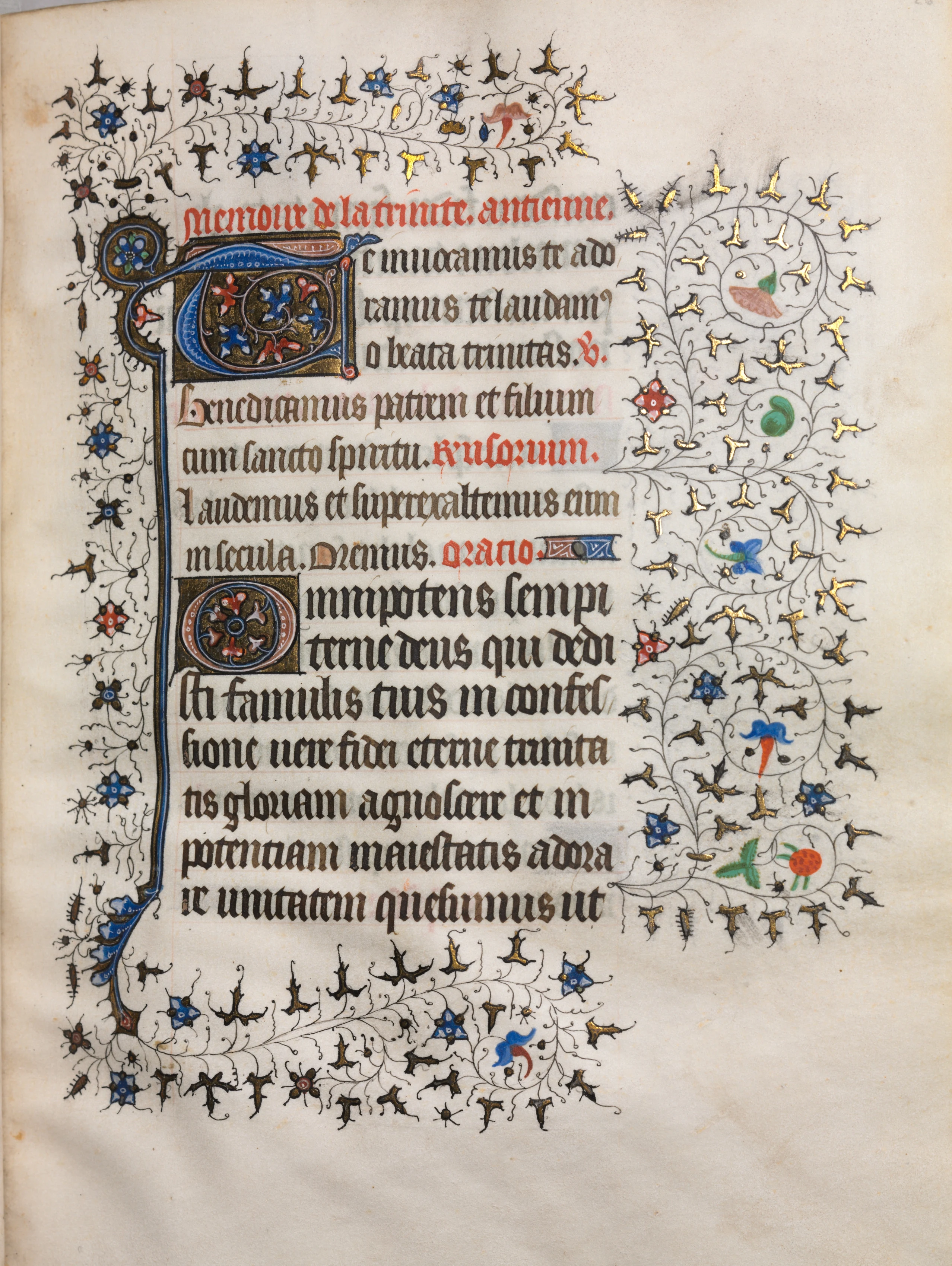 Book of Hours (Use of Paris): Decorated Initial