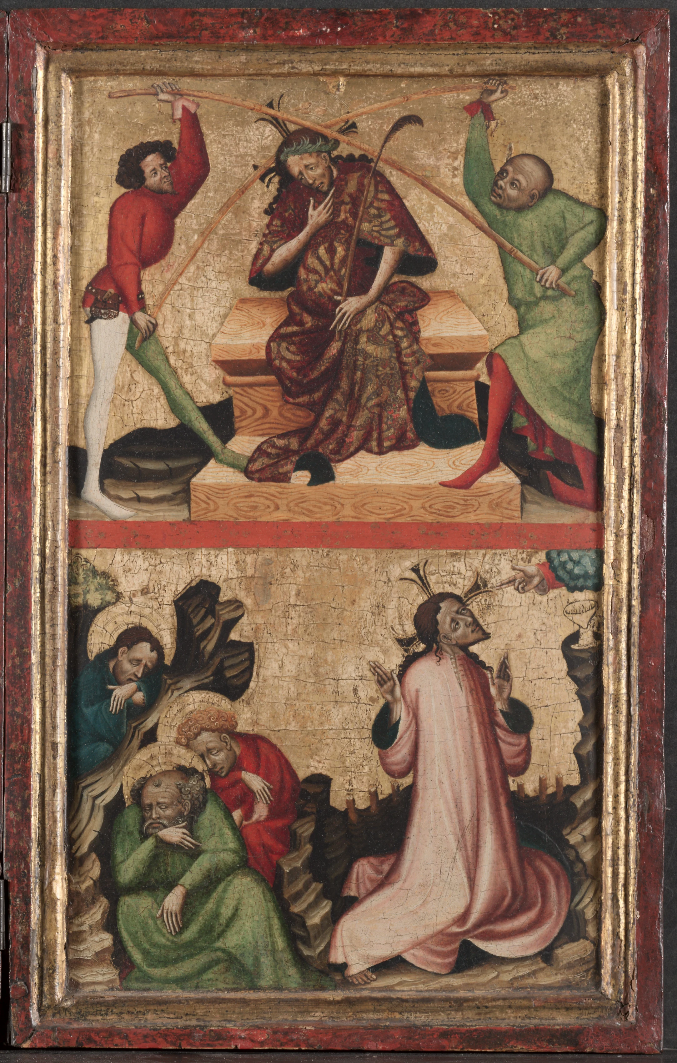 Diptych with the Passion of Christ (right wing): Crowning with Thorns and Agony on the Garden