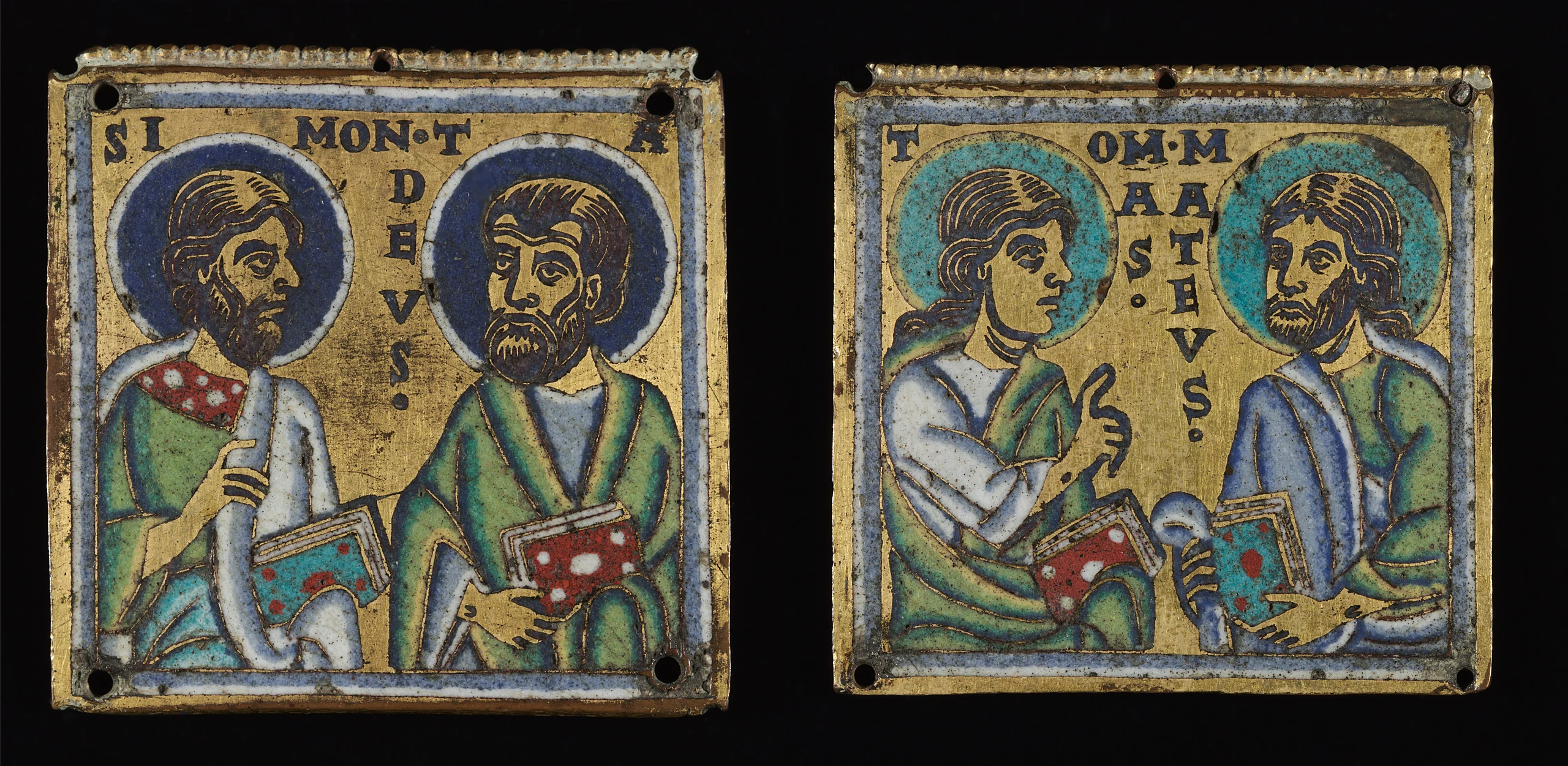 Plaque Pair: Simon and Thaddaeus and Thomas and Matthew