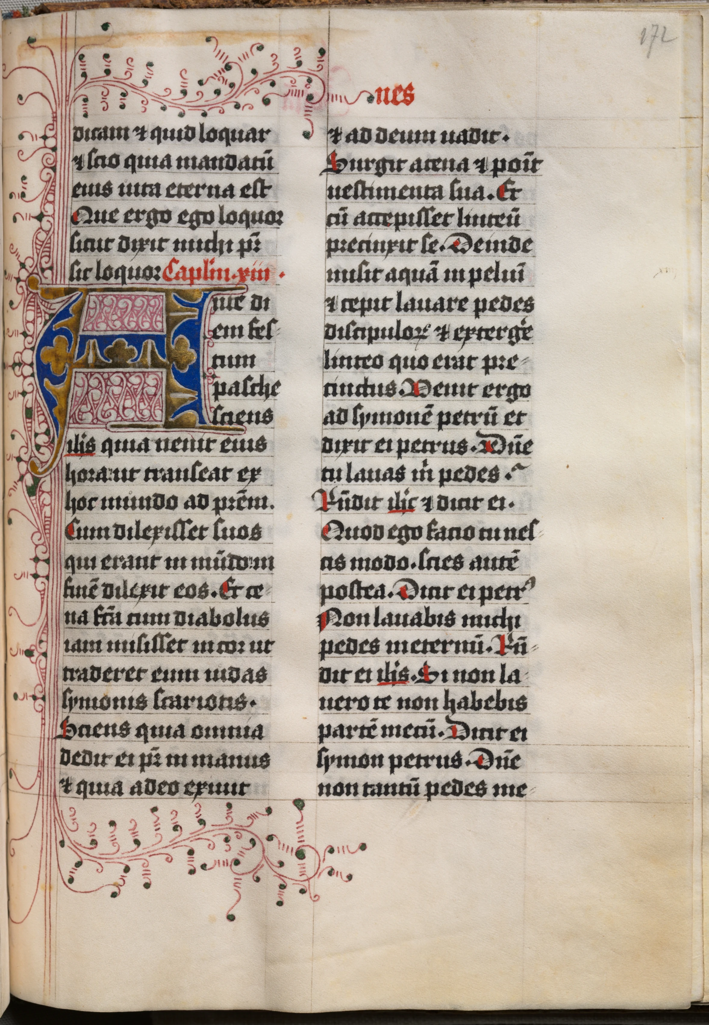 Gospel Book with Evangelist Portraits: Decorated Initial