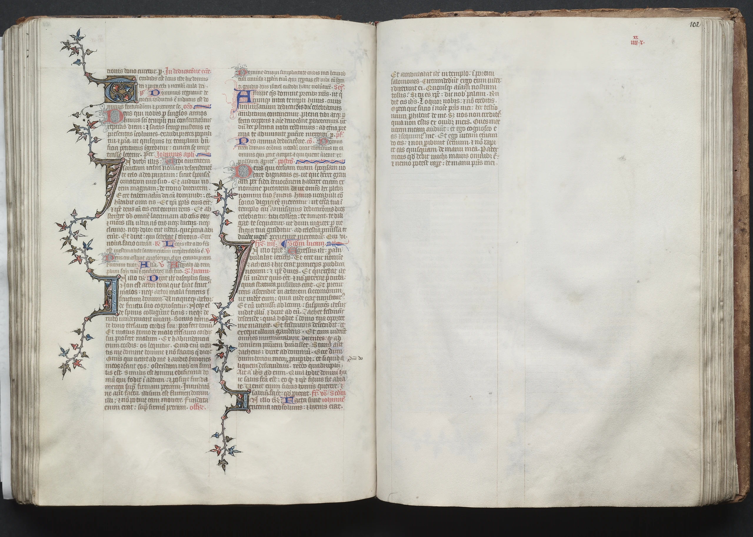 The Gotha Missal: Fol. 102r, Text
