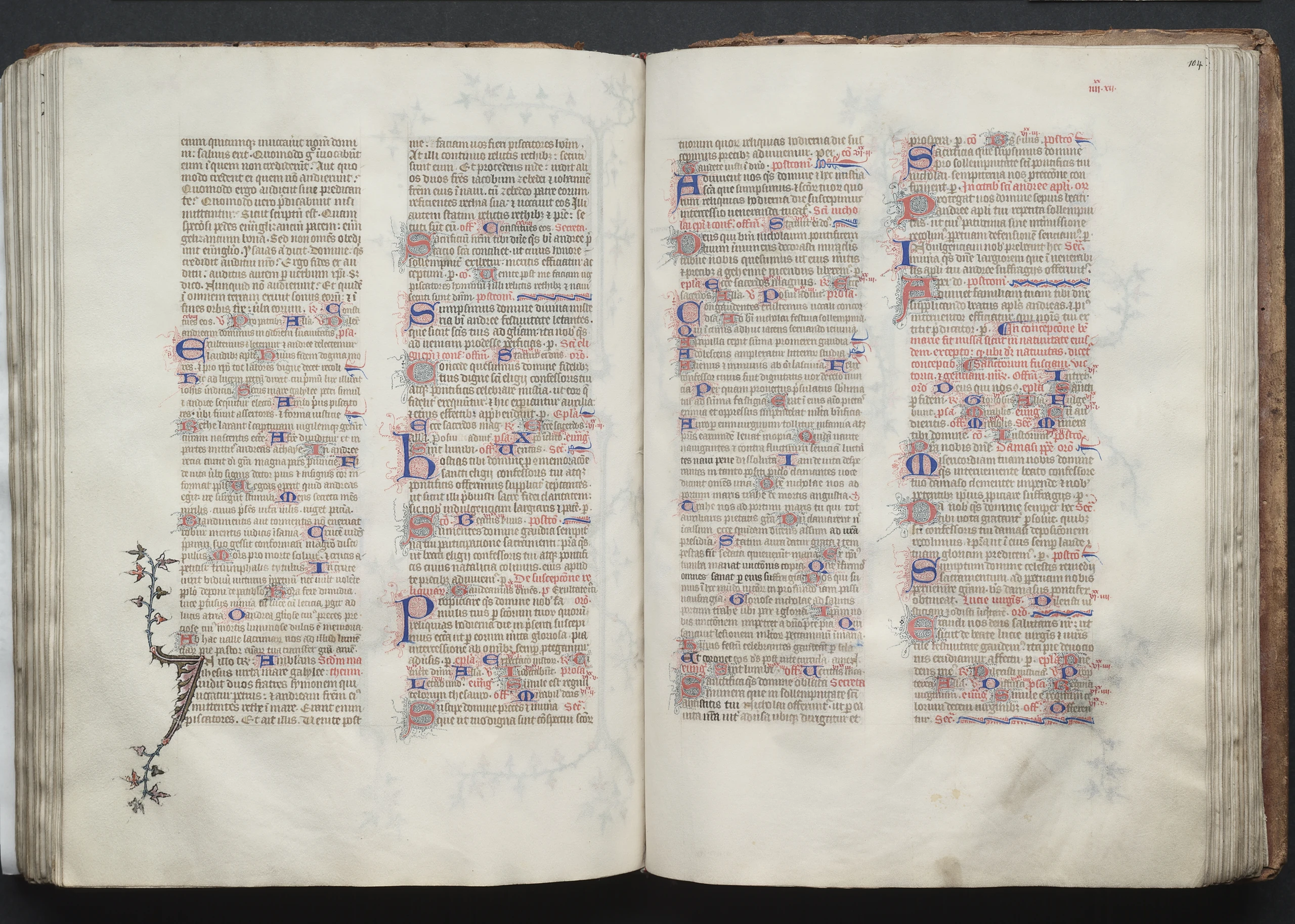 The Gotha Missal: Fol. 104r, Text