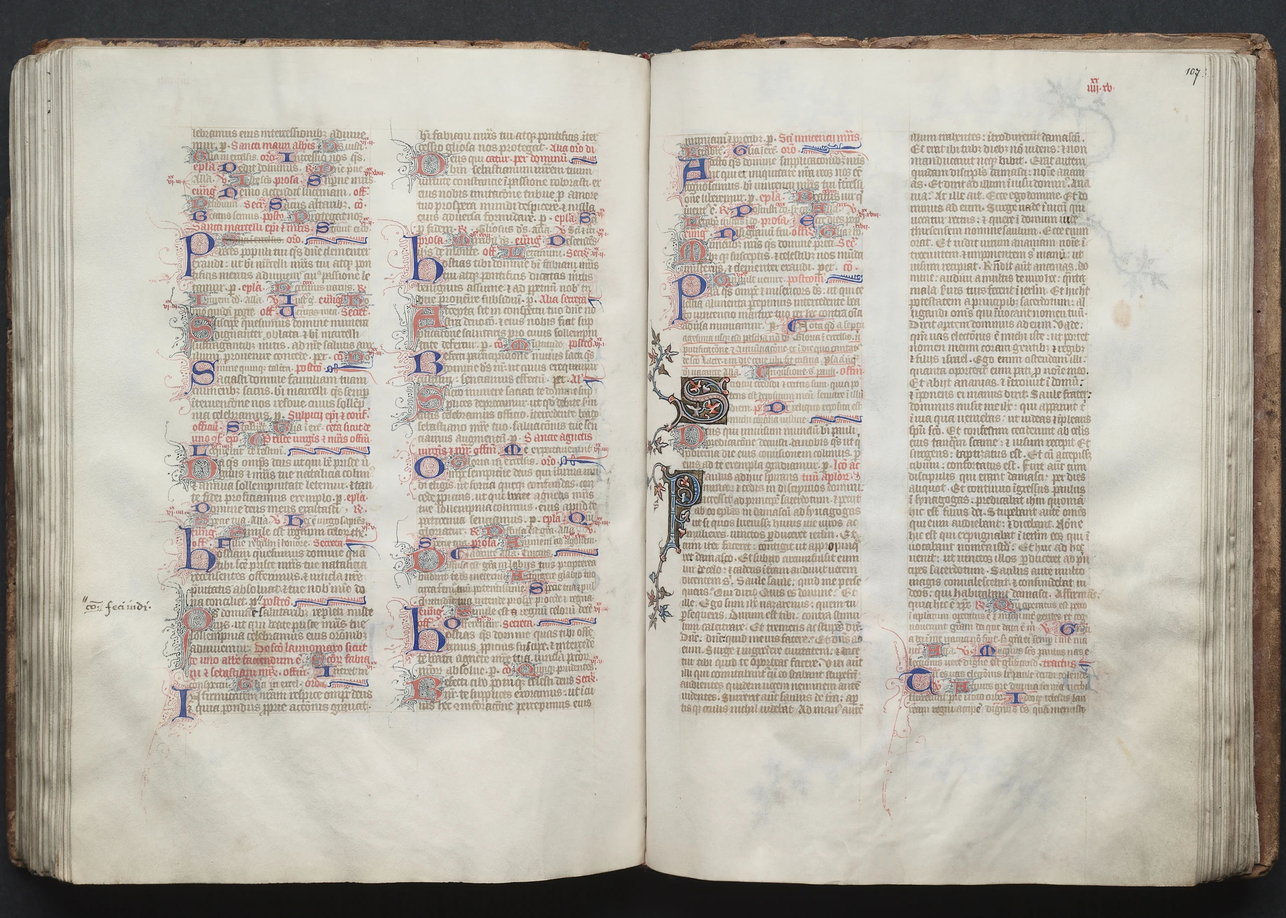 The Gotha Missal: Fol. 107r, Text