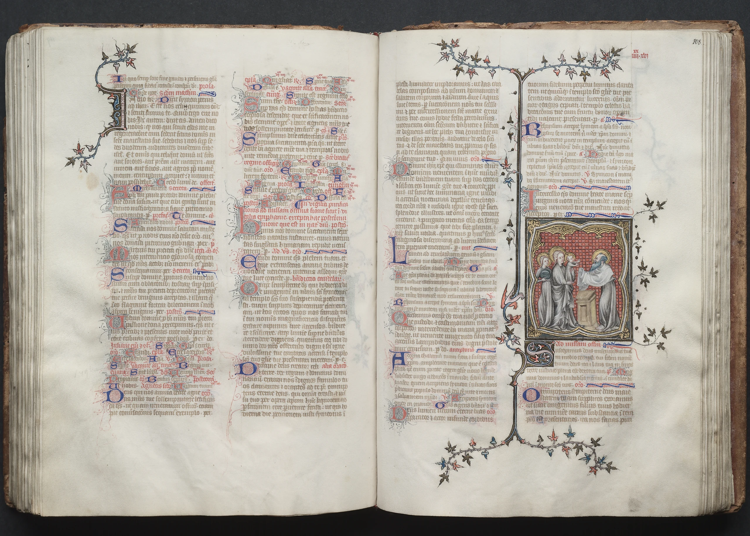 The Gotha Missal: Fol. 108r, The Presentation in the Temple