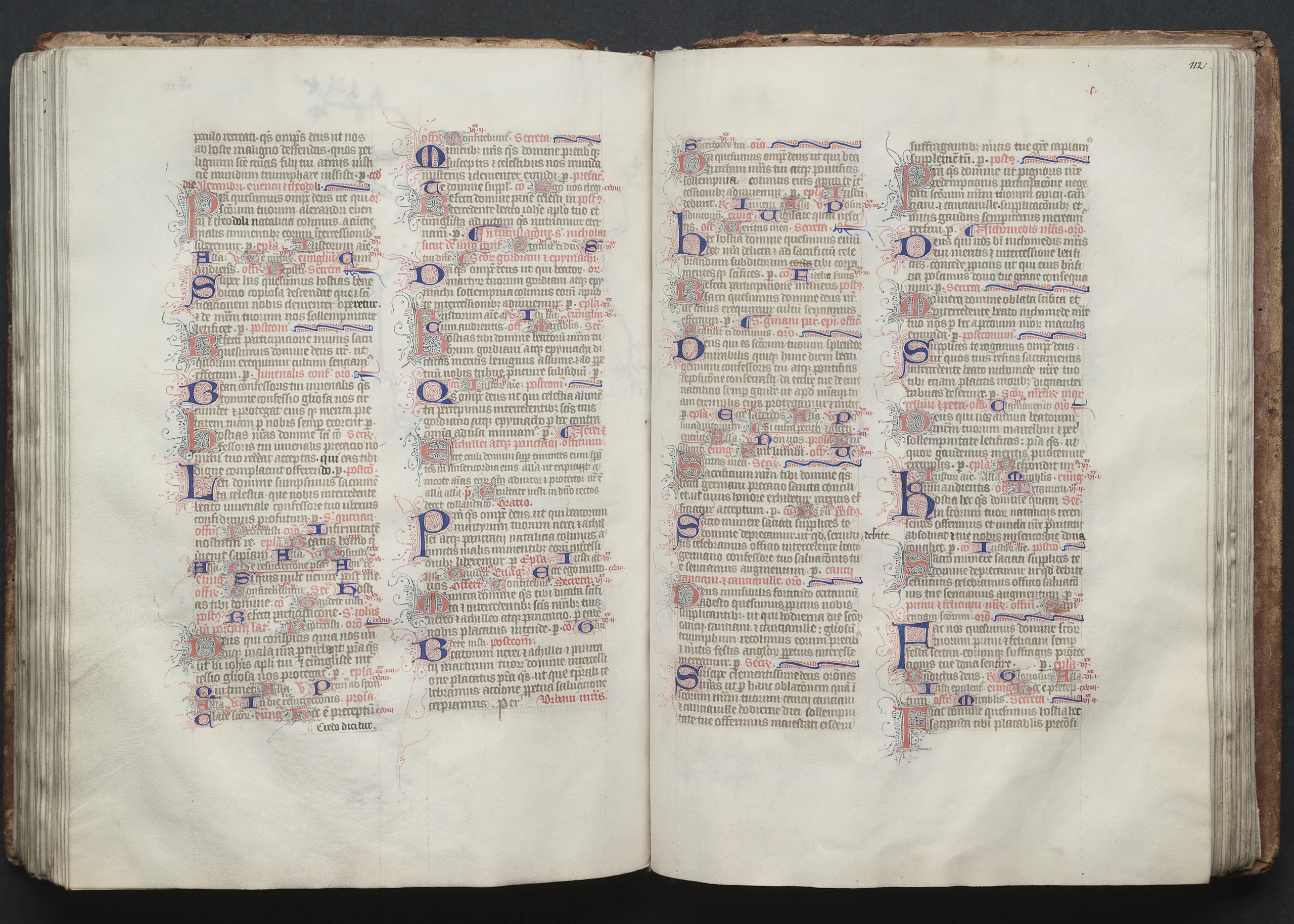 The Gotha Missal: Fol. 112r, Text