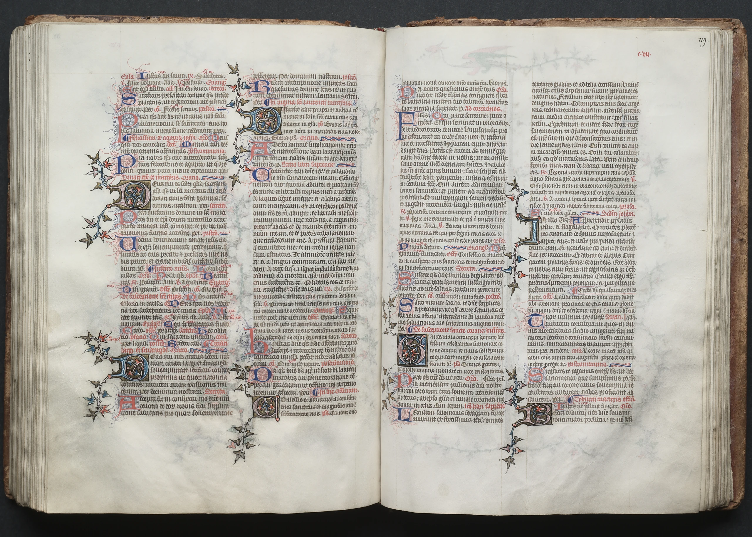 The Gotha Missal: Fol. 119r, Text