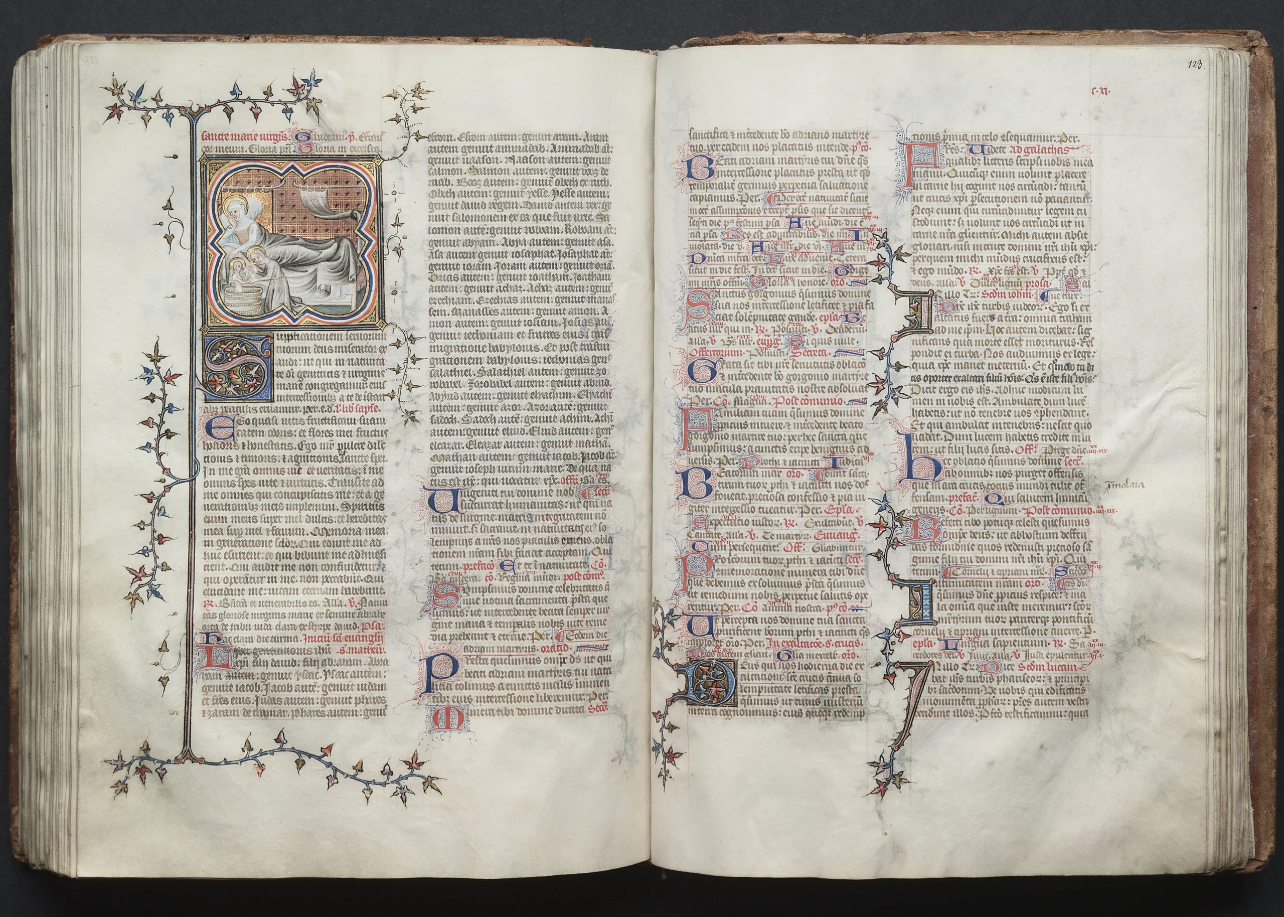 The Gotha Missal: Fol. 123r, Text