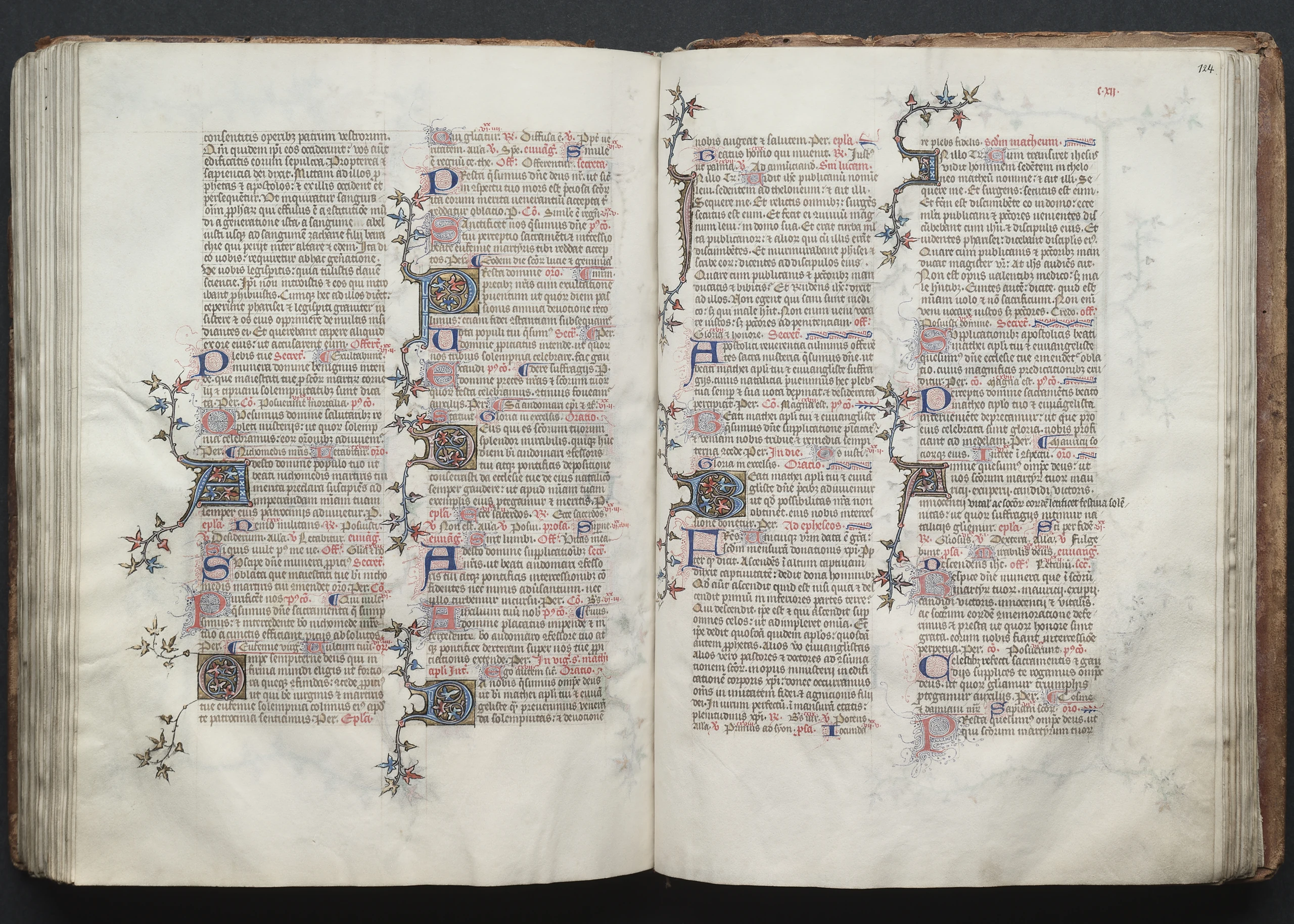 The Gotha Missal: Fol. 124r, Text
