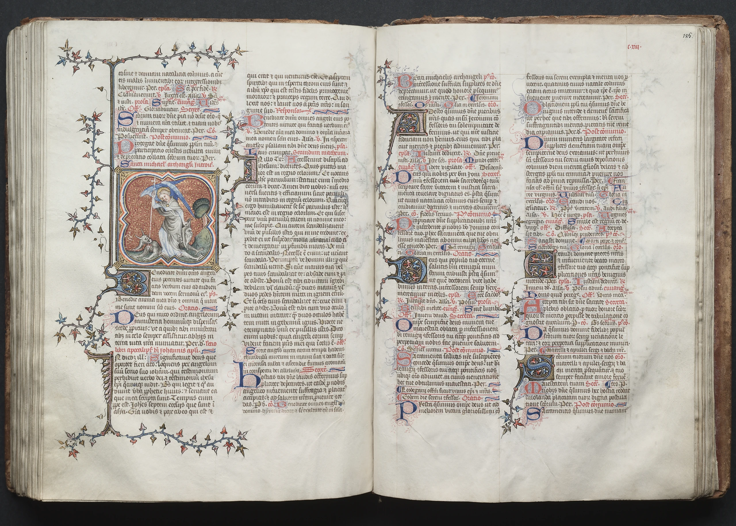 The Gotha Missal: Fol. 125r, Text
