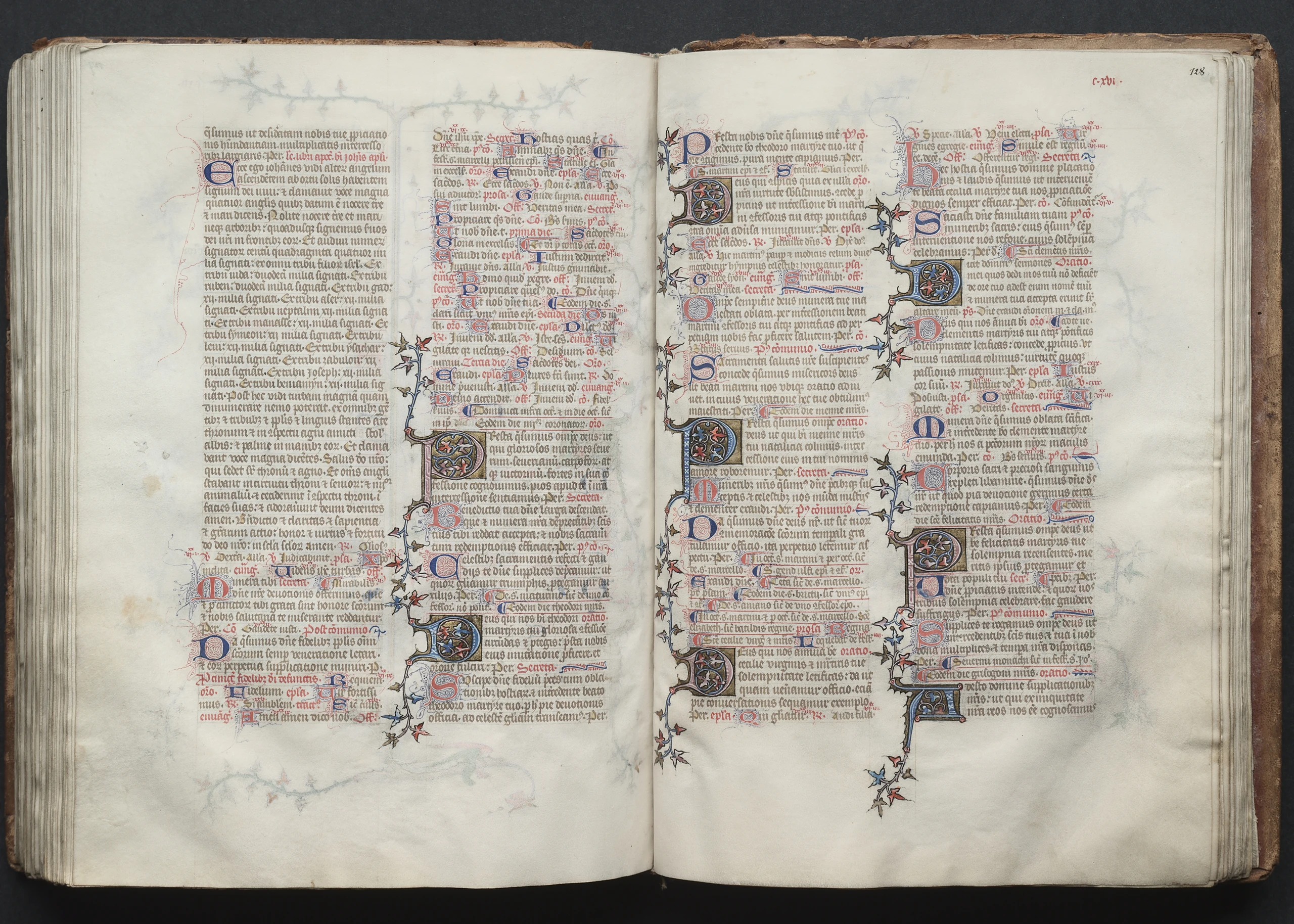 The Gotha Missal: Fol. 128r, Text