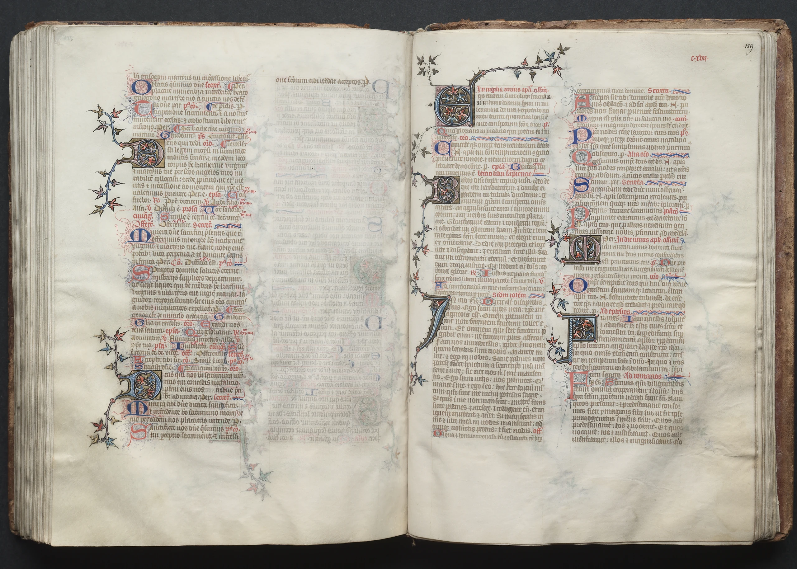 The Gotha Missal: Fol. 129r, Text