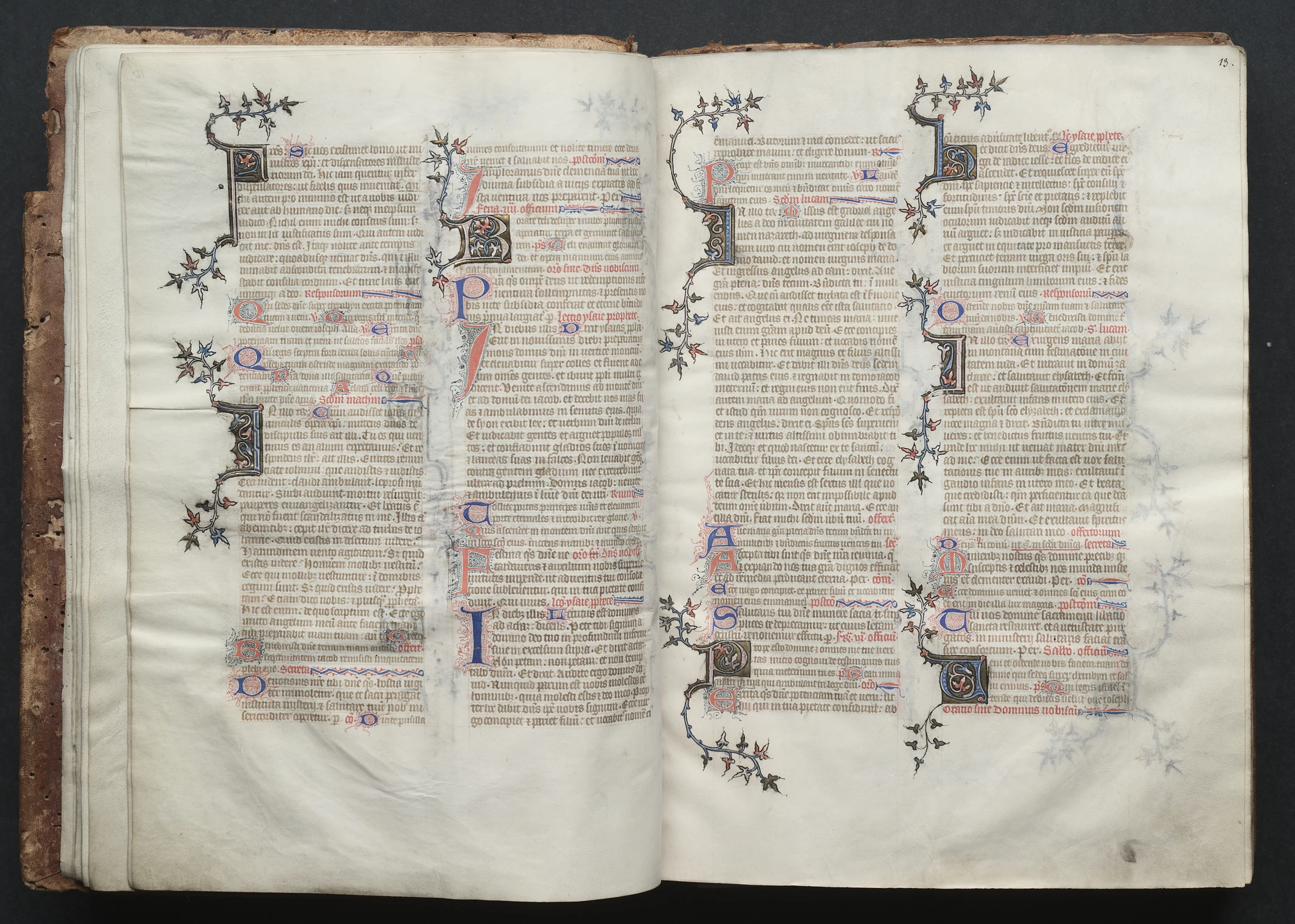 The Gotha Missal: Fol. 13r, Text