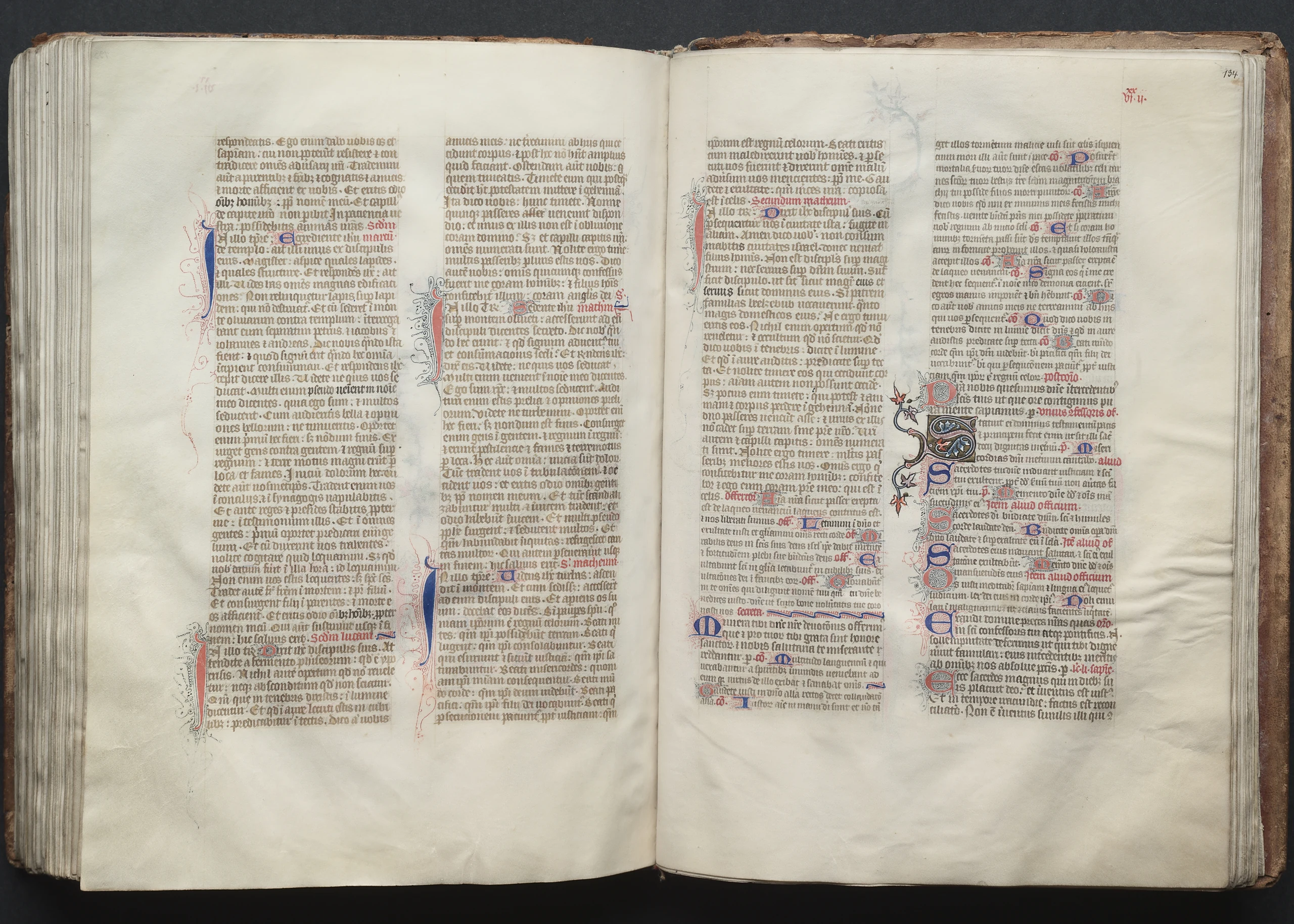 The Gotha Missal: Fol. 134r, Text