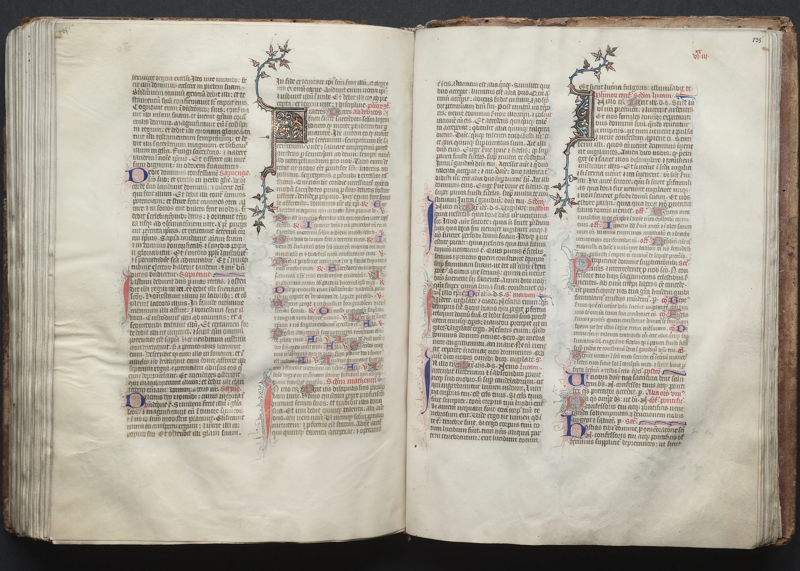 The Gotha Missal: Fol. 135r, Text