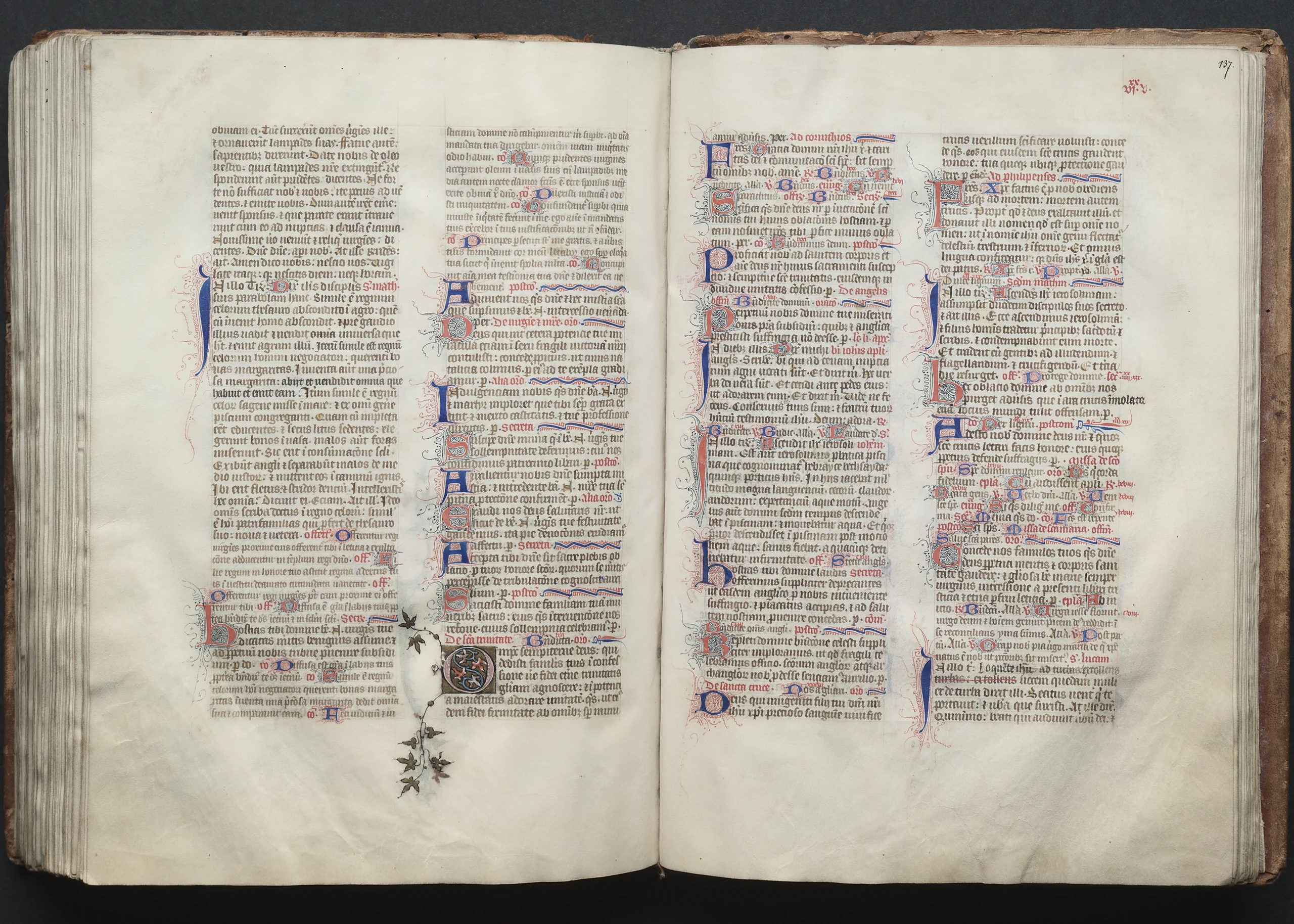 The Gotha Missal: Fol. 137r, Text