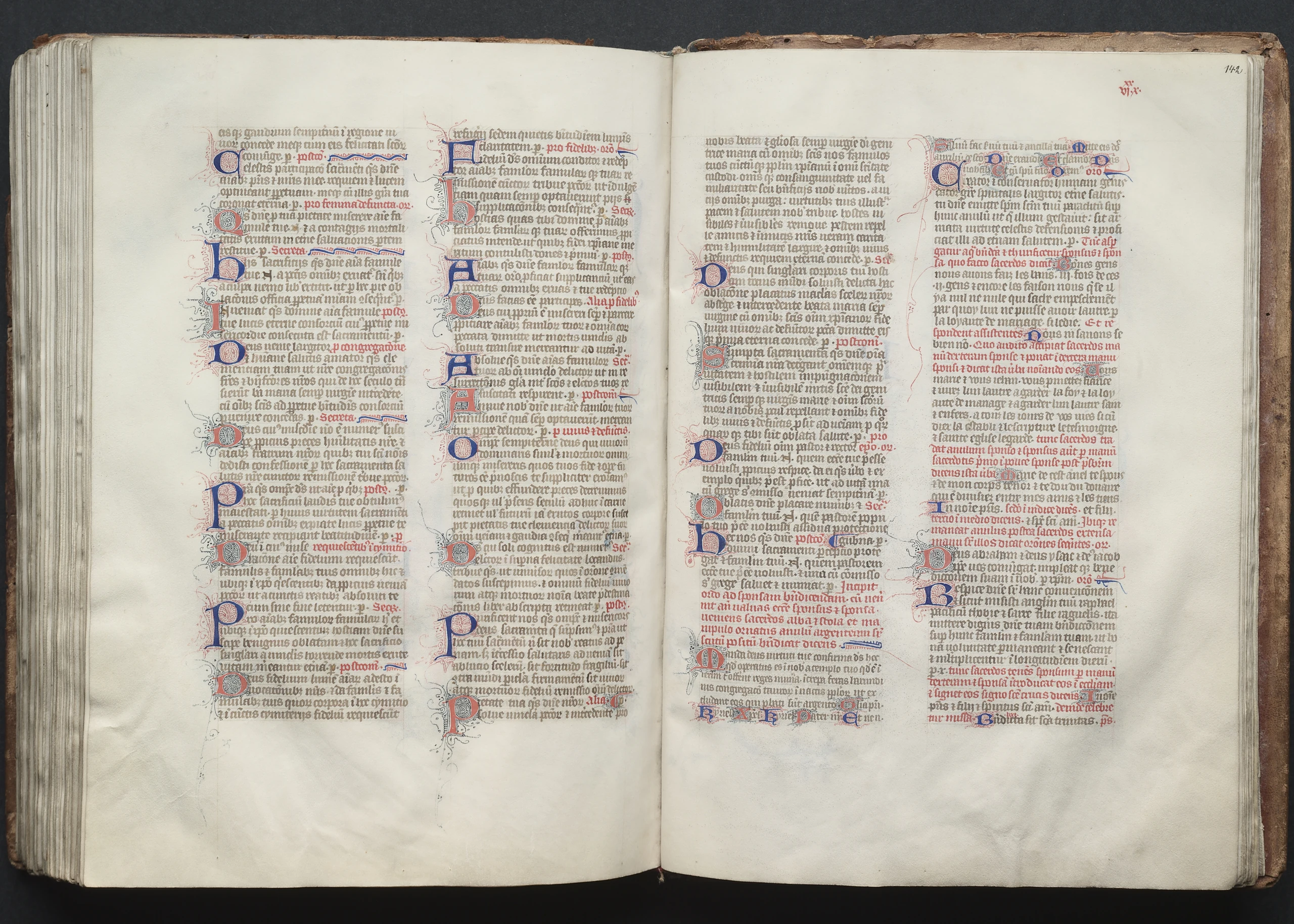 The Gotha Missal: Fol. 142r, Text