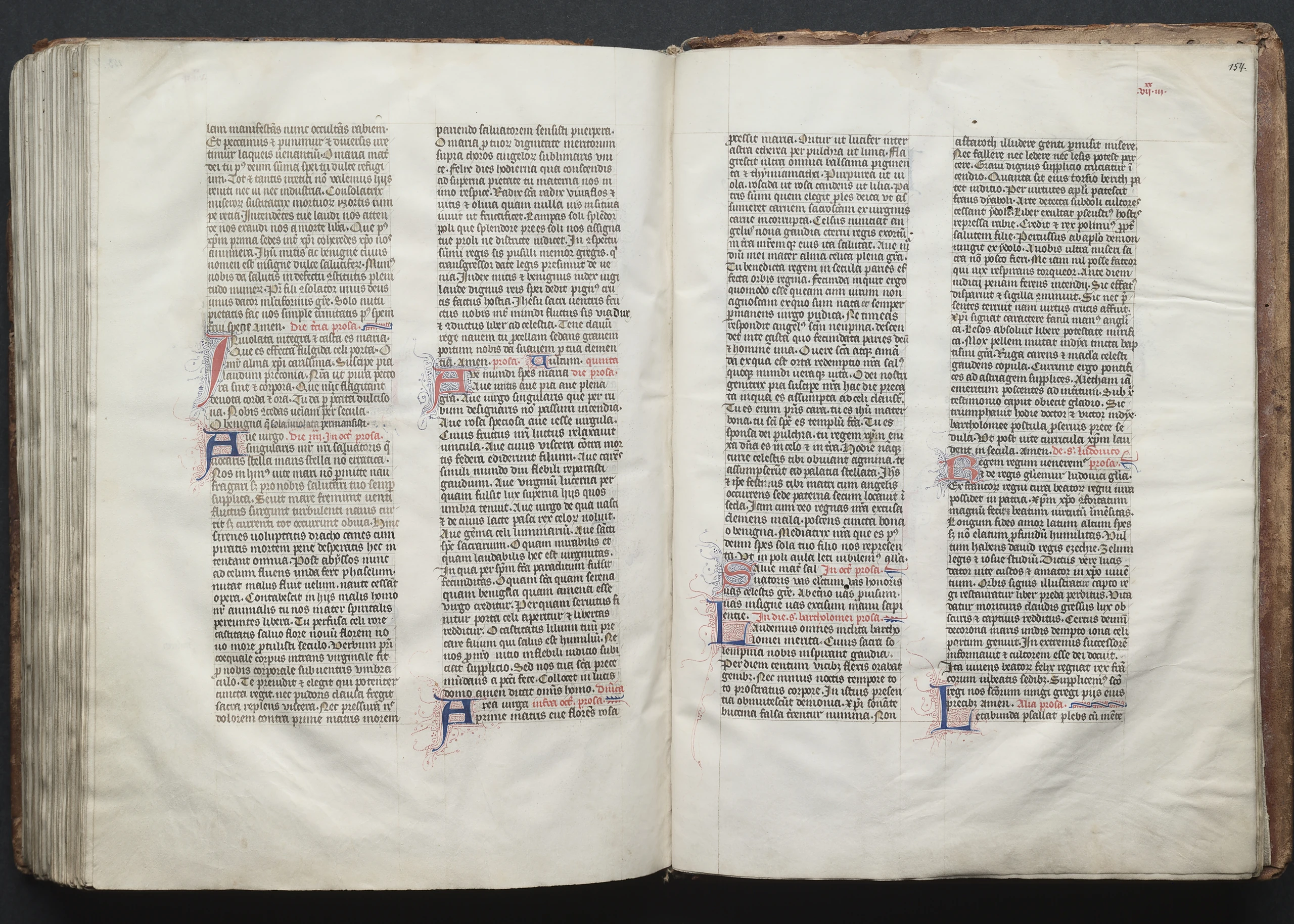 The Gotha Missal: Fol. 154r, Text