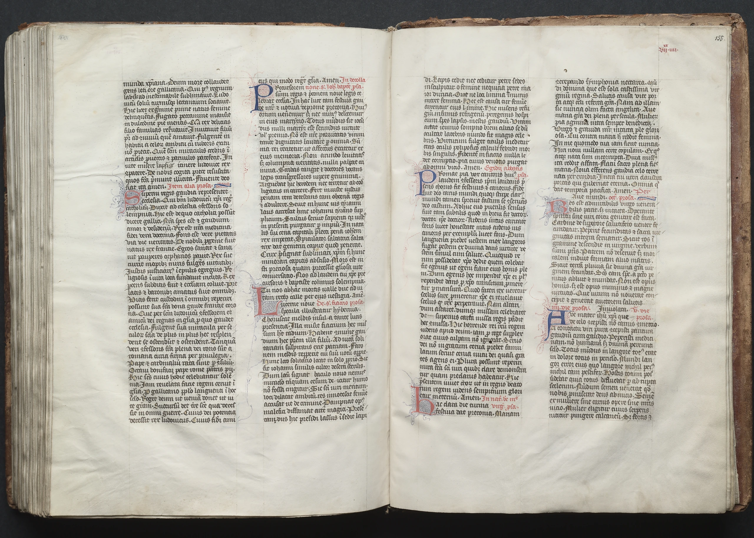 The Gotha Missal: Fol. 155r, Text