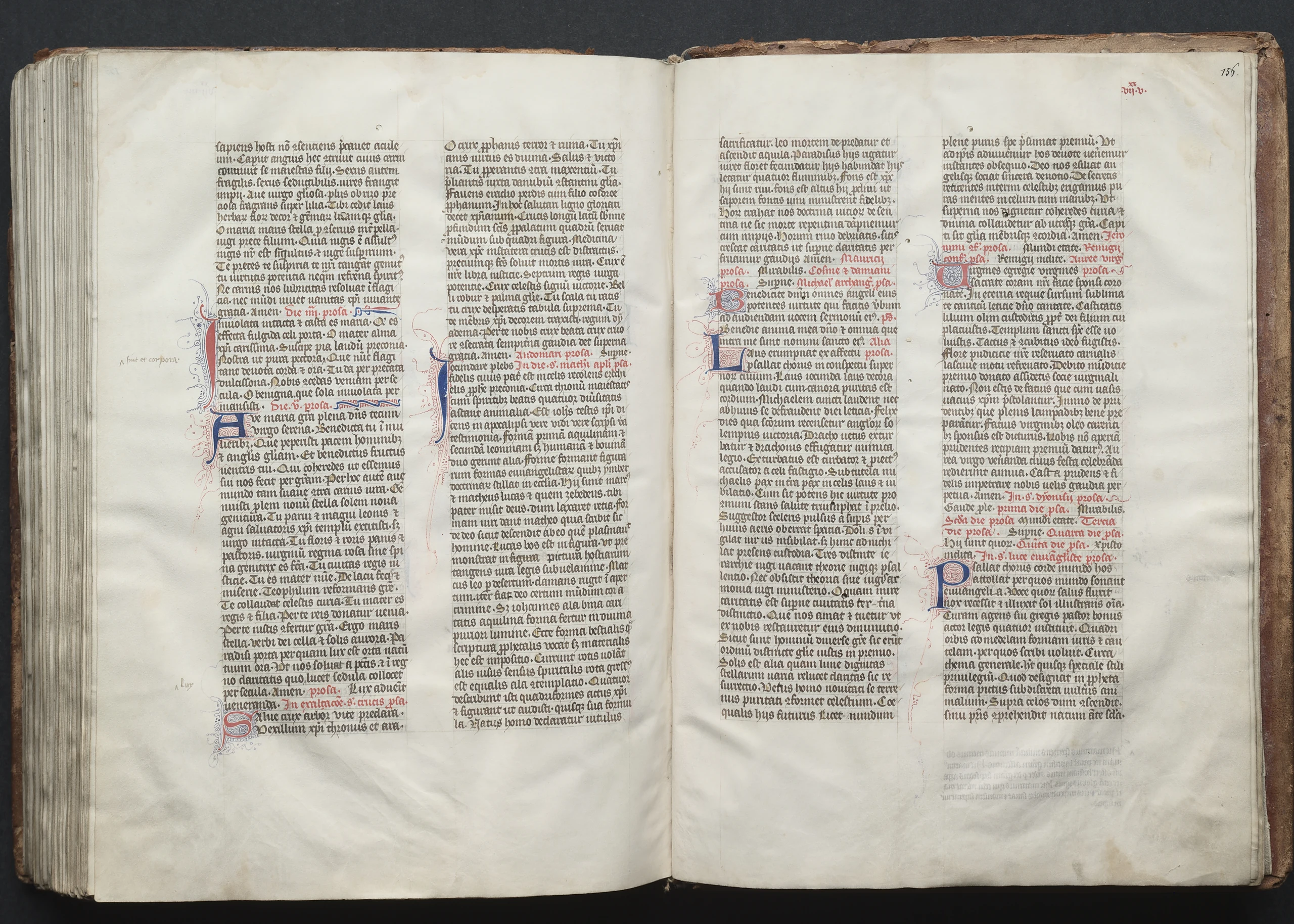 The Gotha Missal: Fol. 156r, Text