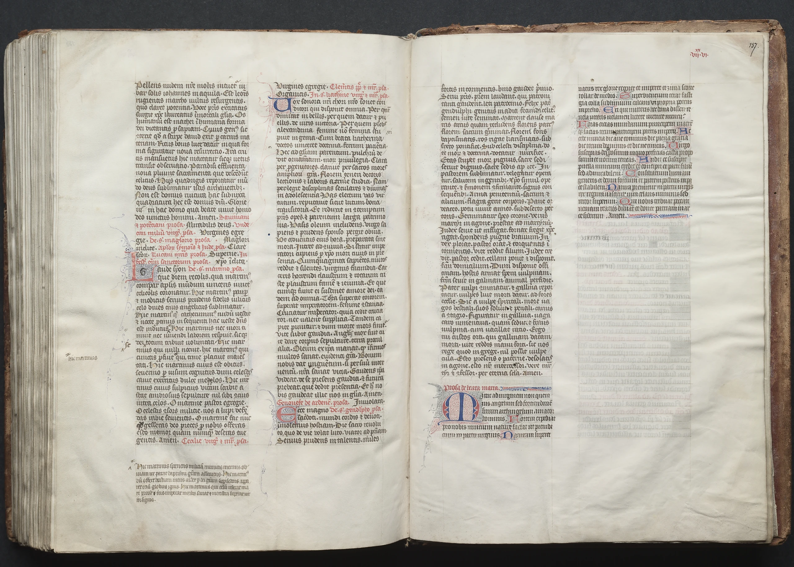 The Gotha Missal: Fol. 157r, Text