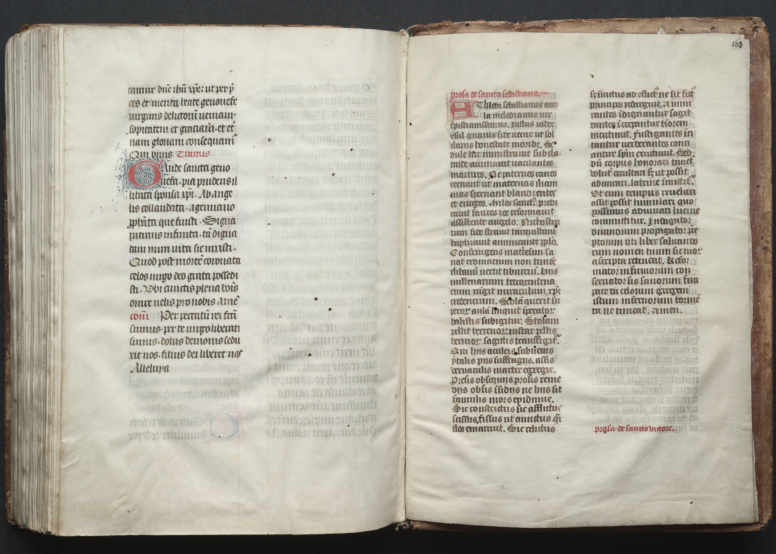 The Gotha Missal: Fol. 163r, Text