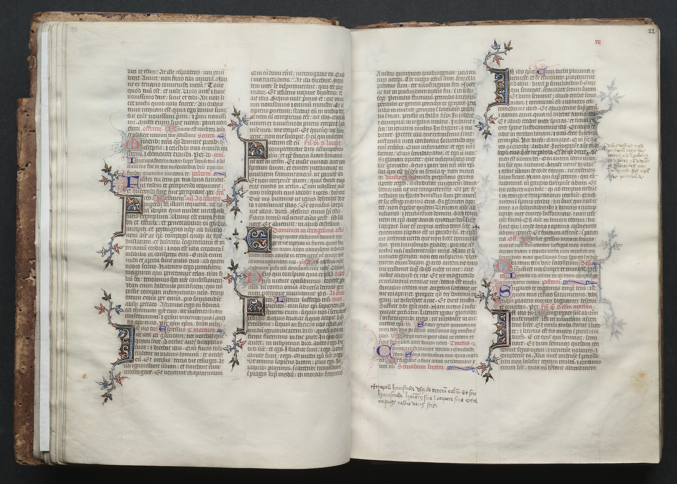 The Gotha Missal: Fol. 22r, Text