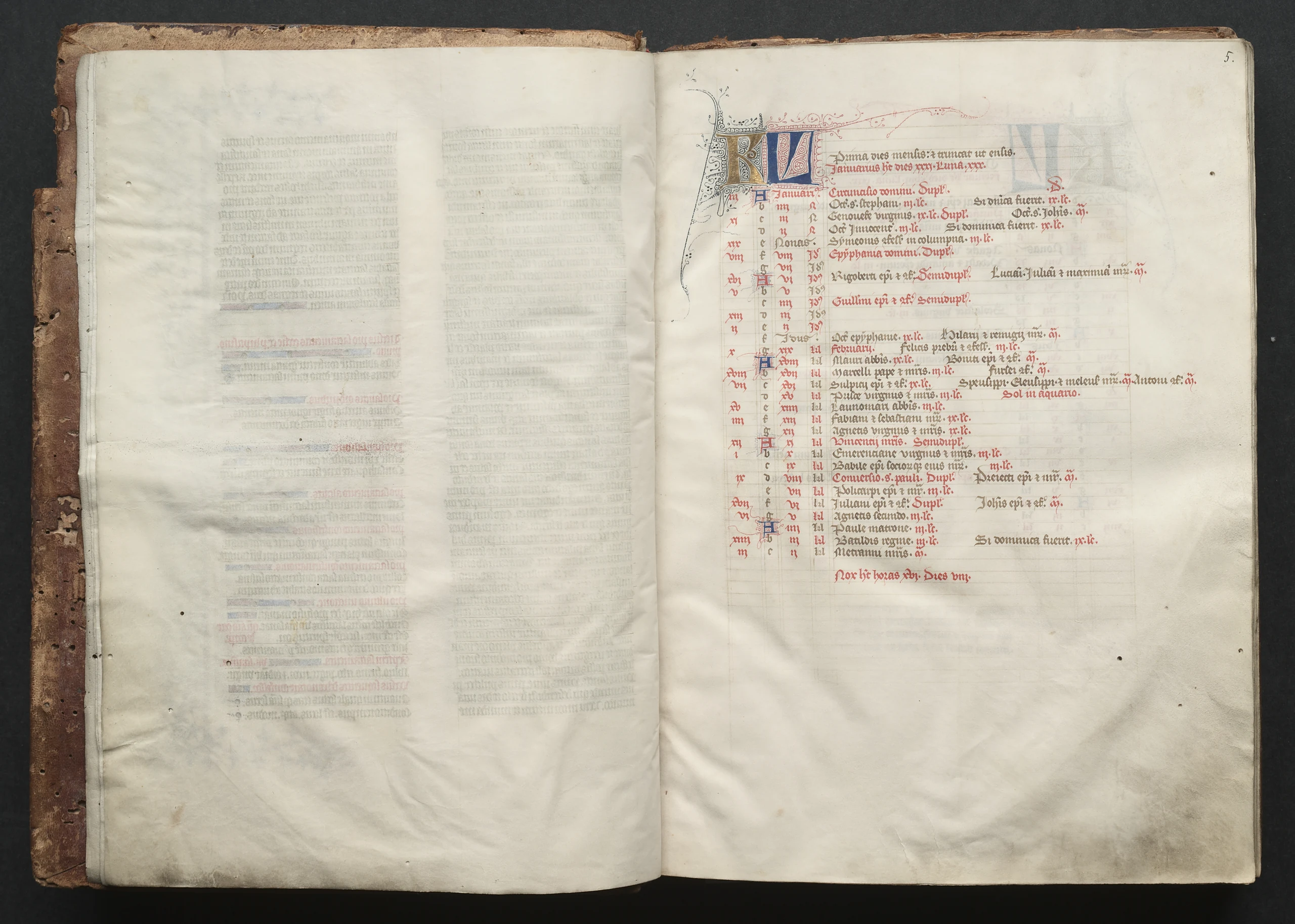 The Gotha Missal: Fol. 5r, Text