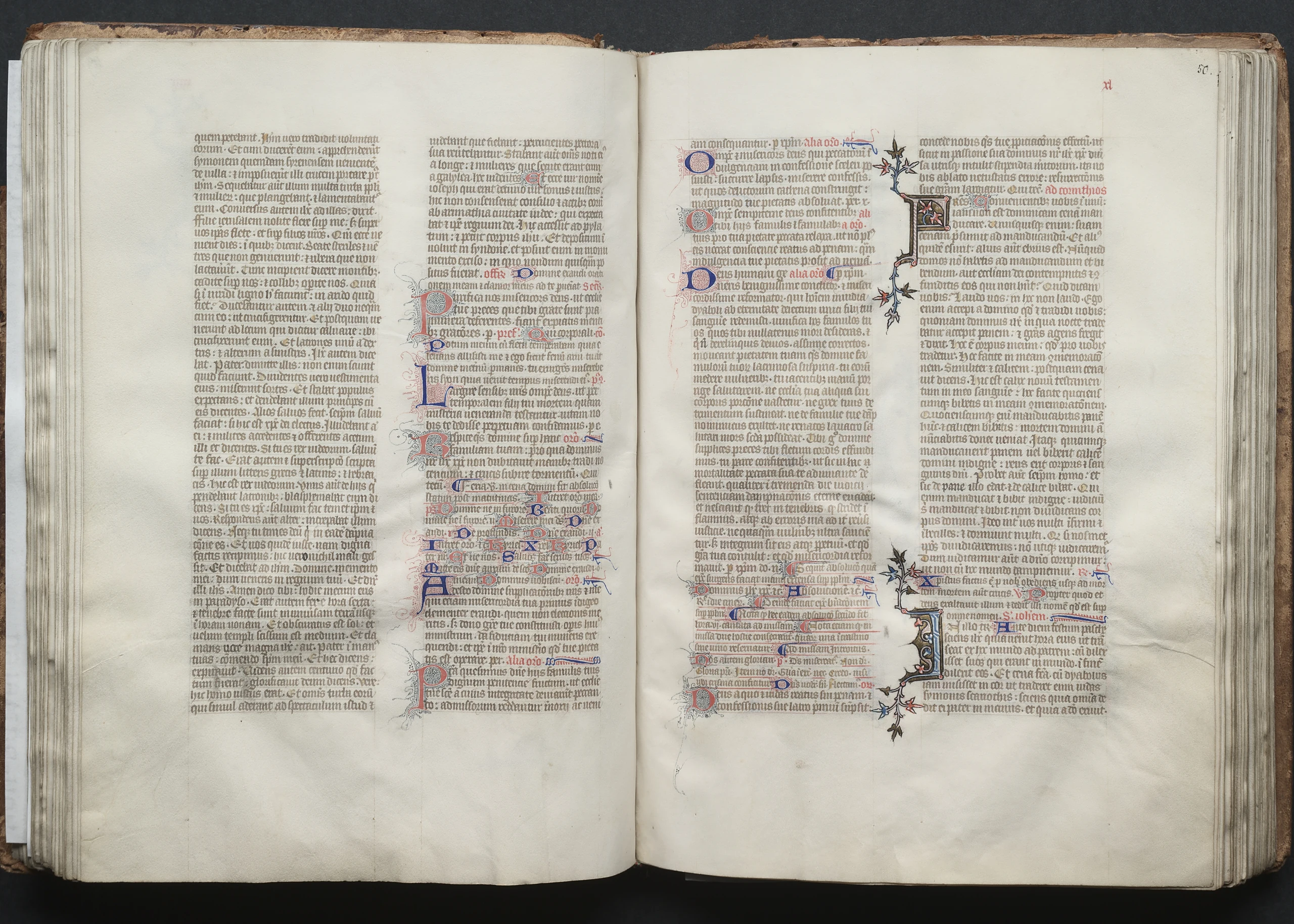 The Gotha Missal: Fol. 50r, Text
