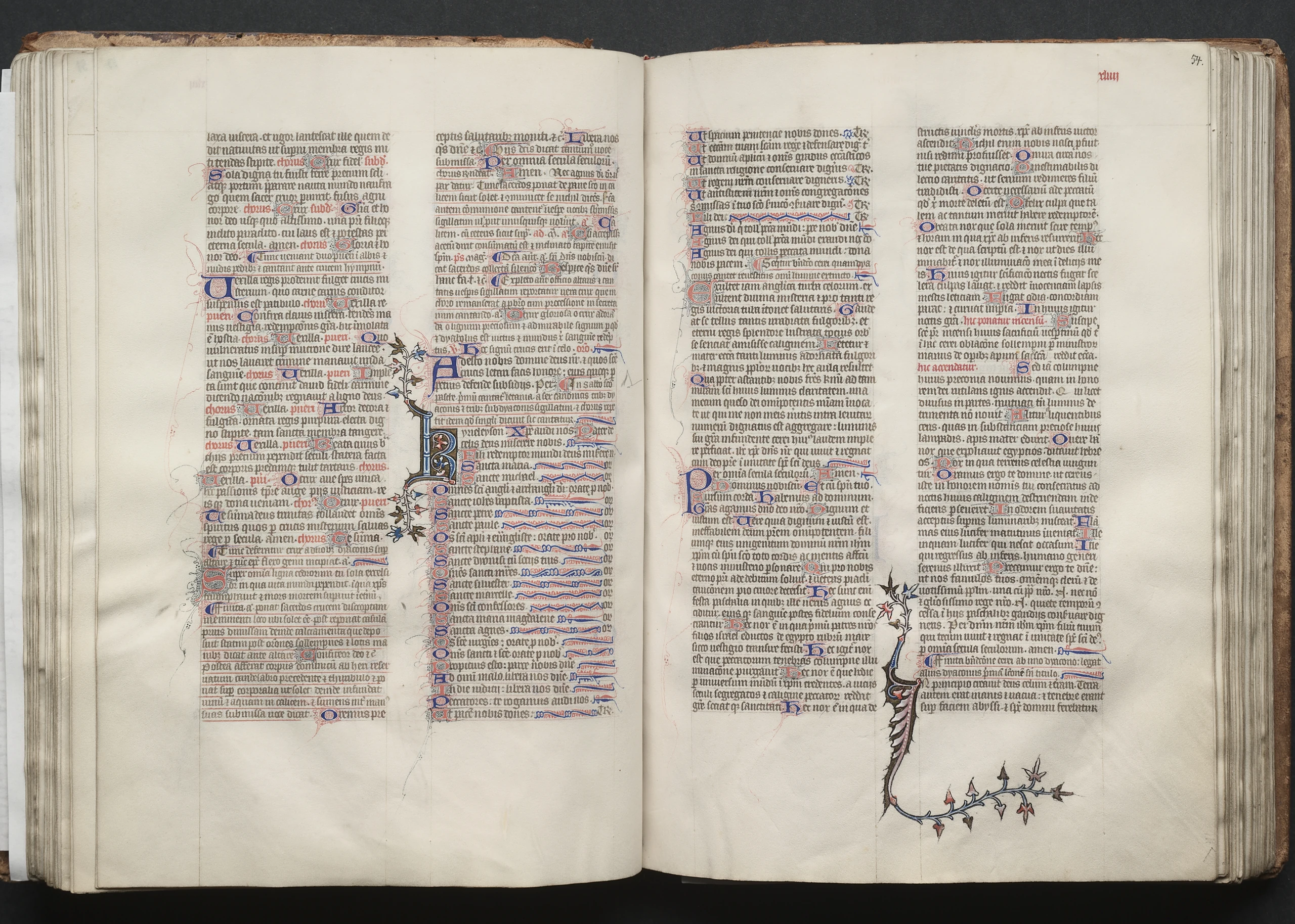The Gotha Missal: Fol. 54r, Text