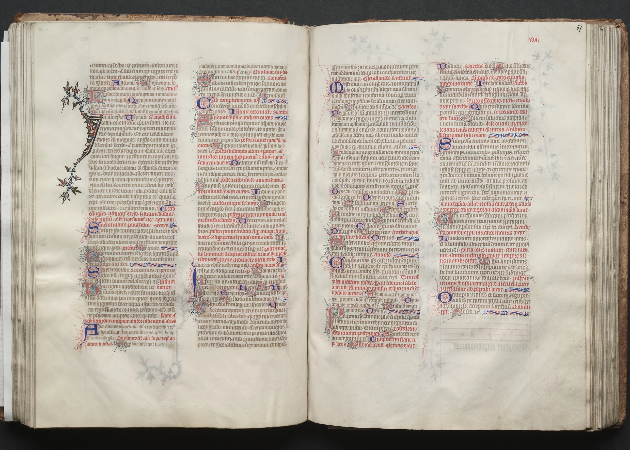 The Gotha Missal: Fol. 57r, Text