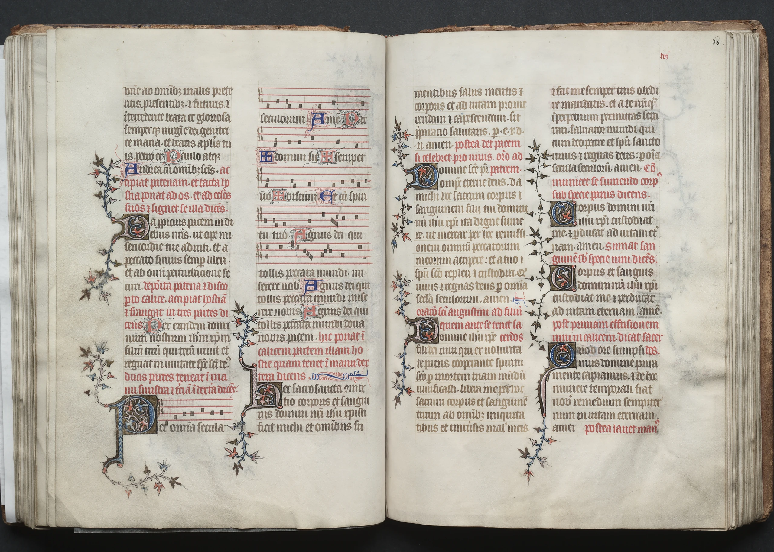 The Gotha Missal: Fol. 68r, Text