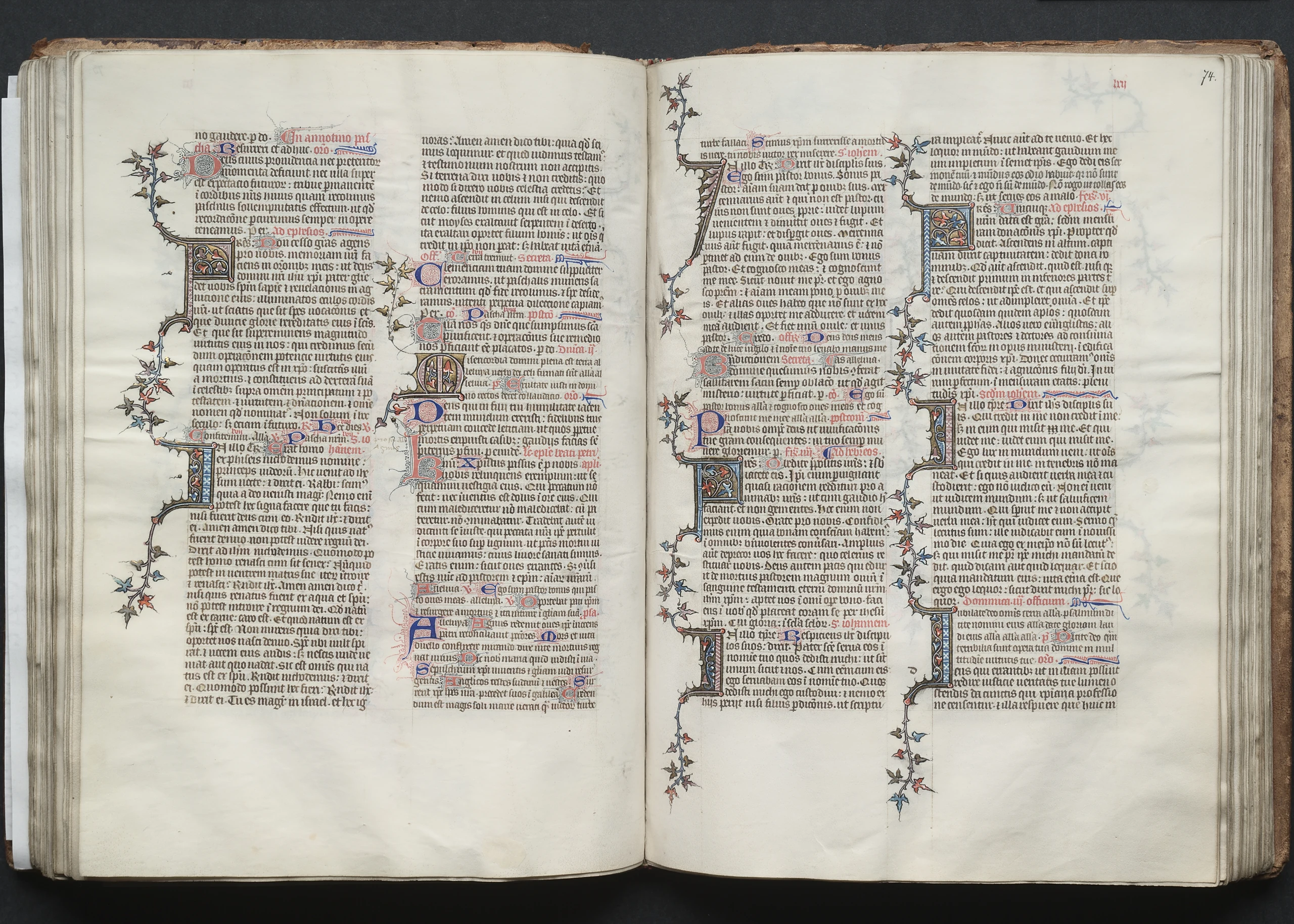 The Gotha Missal: Fol. 74r, Text